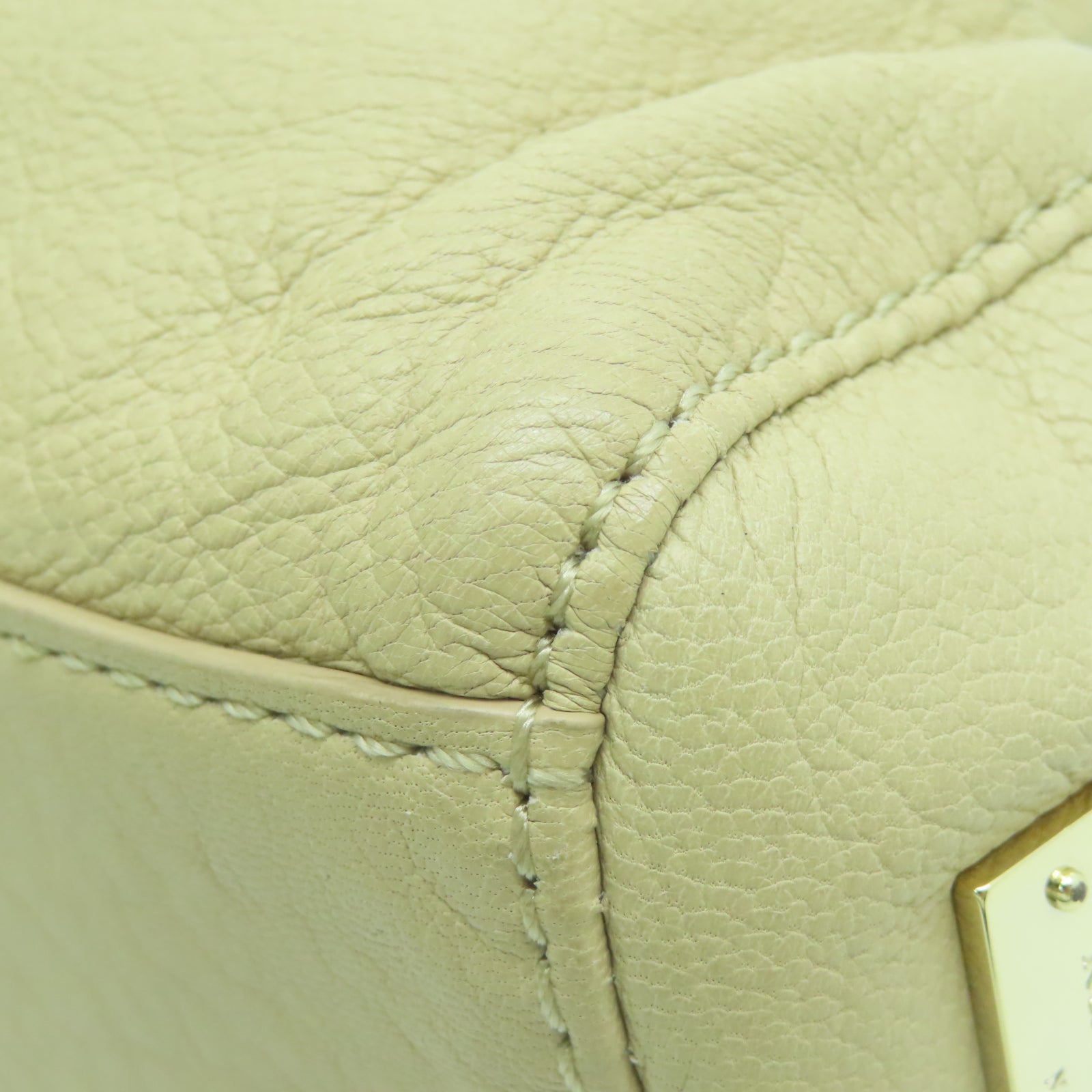 Kate Spade 羊皮皮革Shoulder Bag金扣链带肩背袋米色