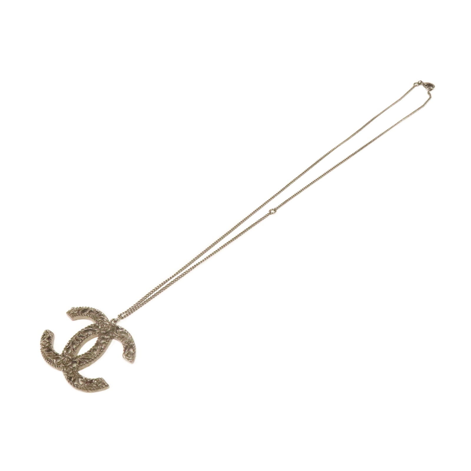 CHANEL 金屬Necklace項鍊銀色
