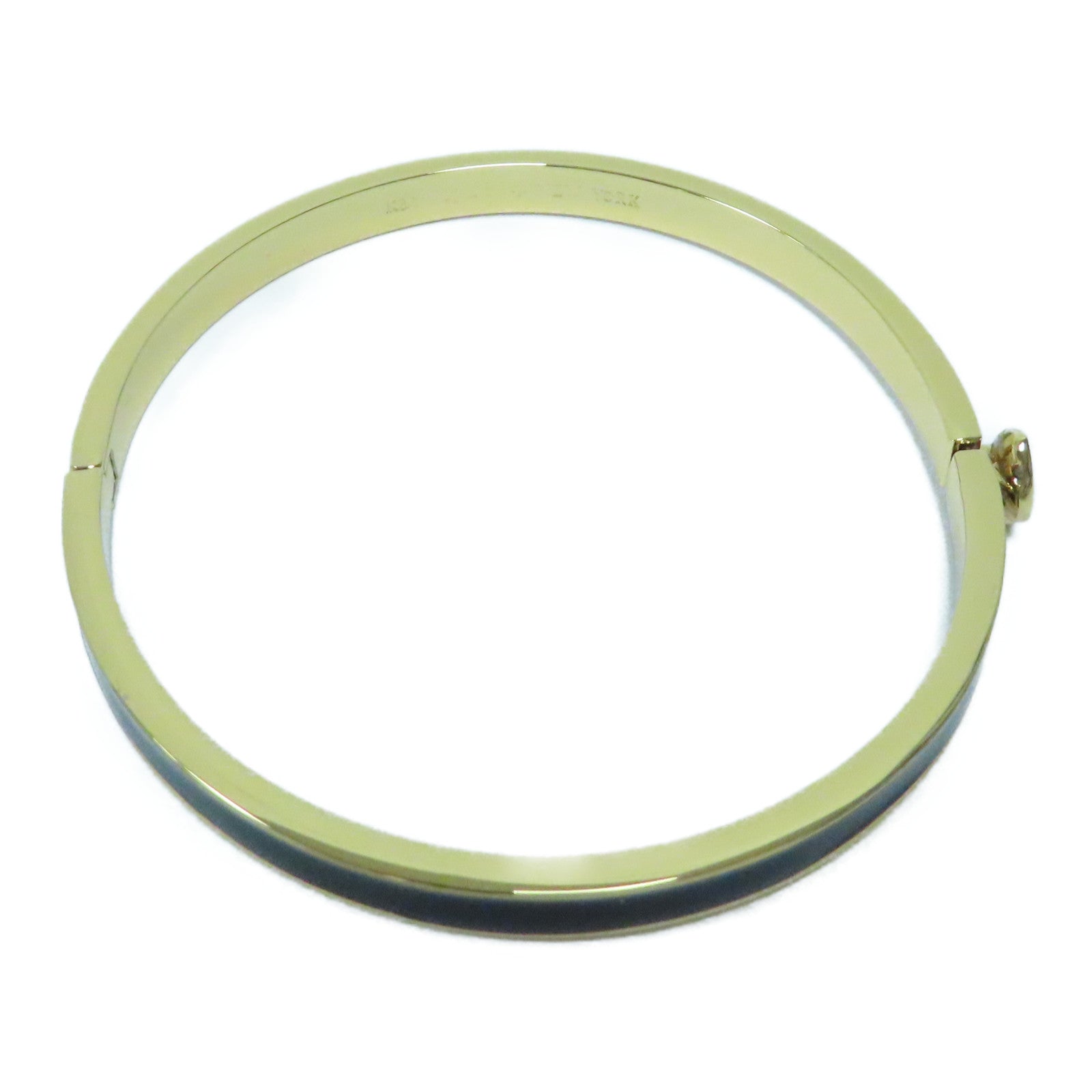 Kate Spade 金屬Bangle金扣手鐲黑色/金色