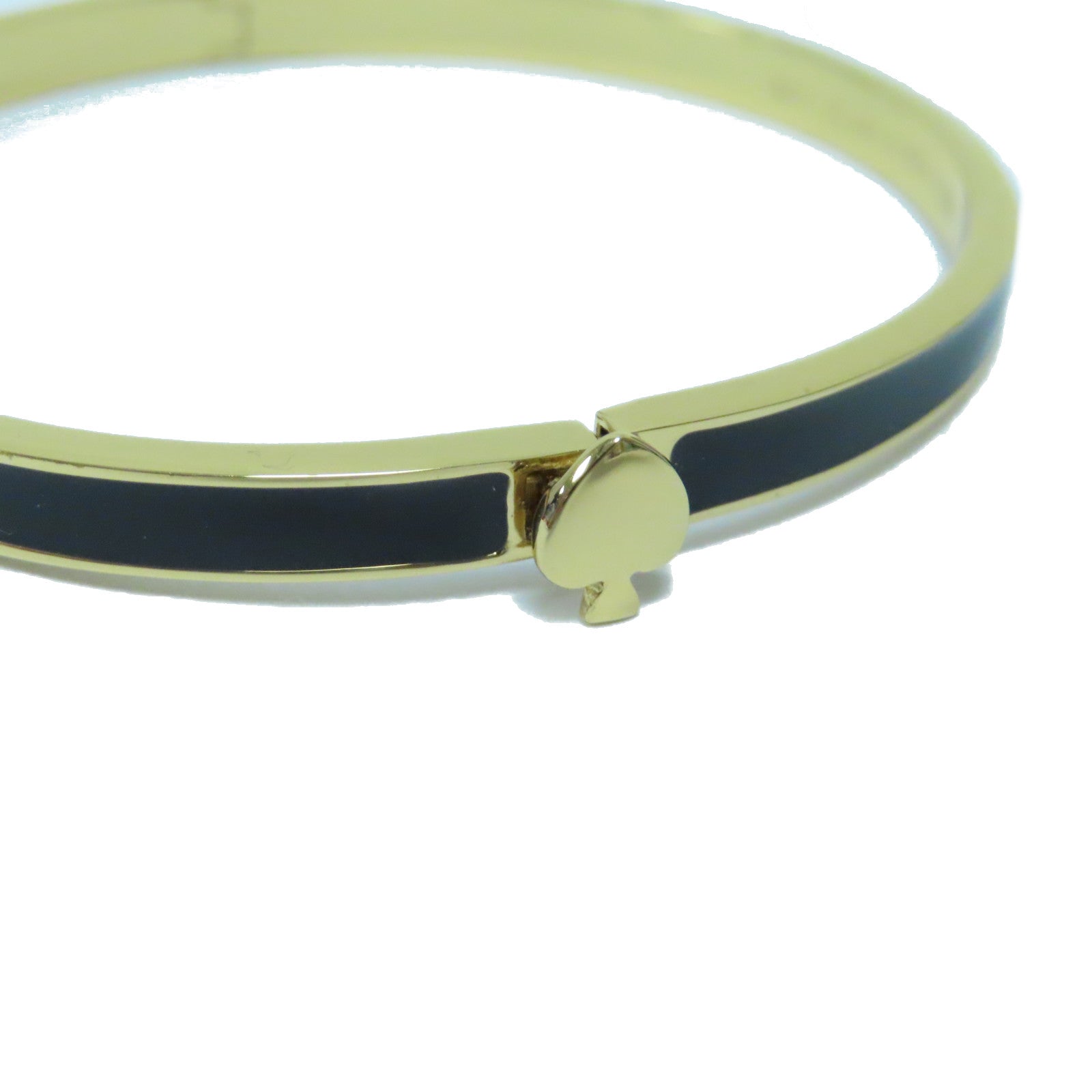 Kate Spade 金屬Bangle金扣手鐲黑色/金色