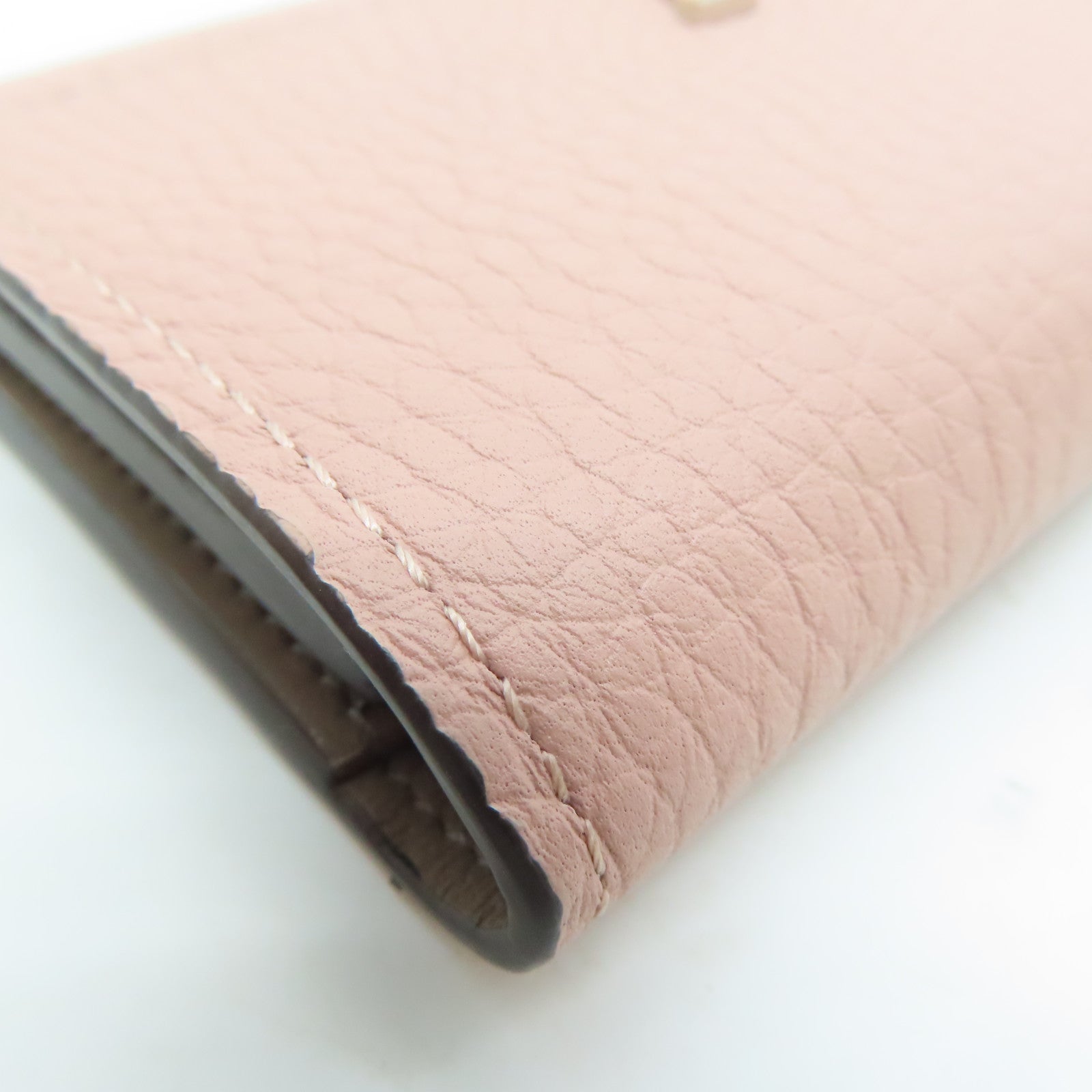 LOUIS VUITTON 【激減優惠】Taurillon皮革Capucines Compact Wallet錢包粉紅色/Magnolia