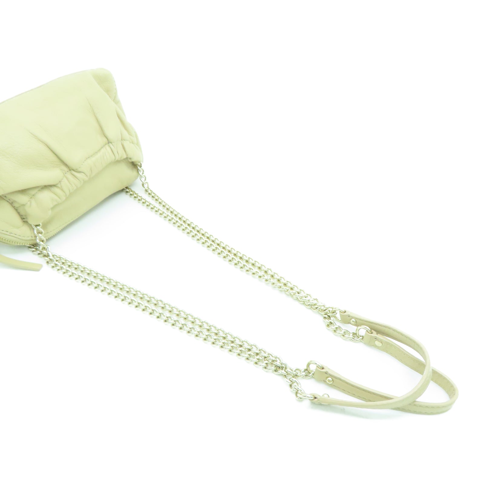 Kate Spade 羊皮皮革Shoulder Bag金扣链带肩背袋米色