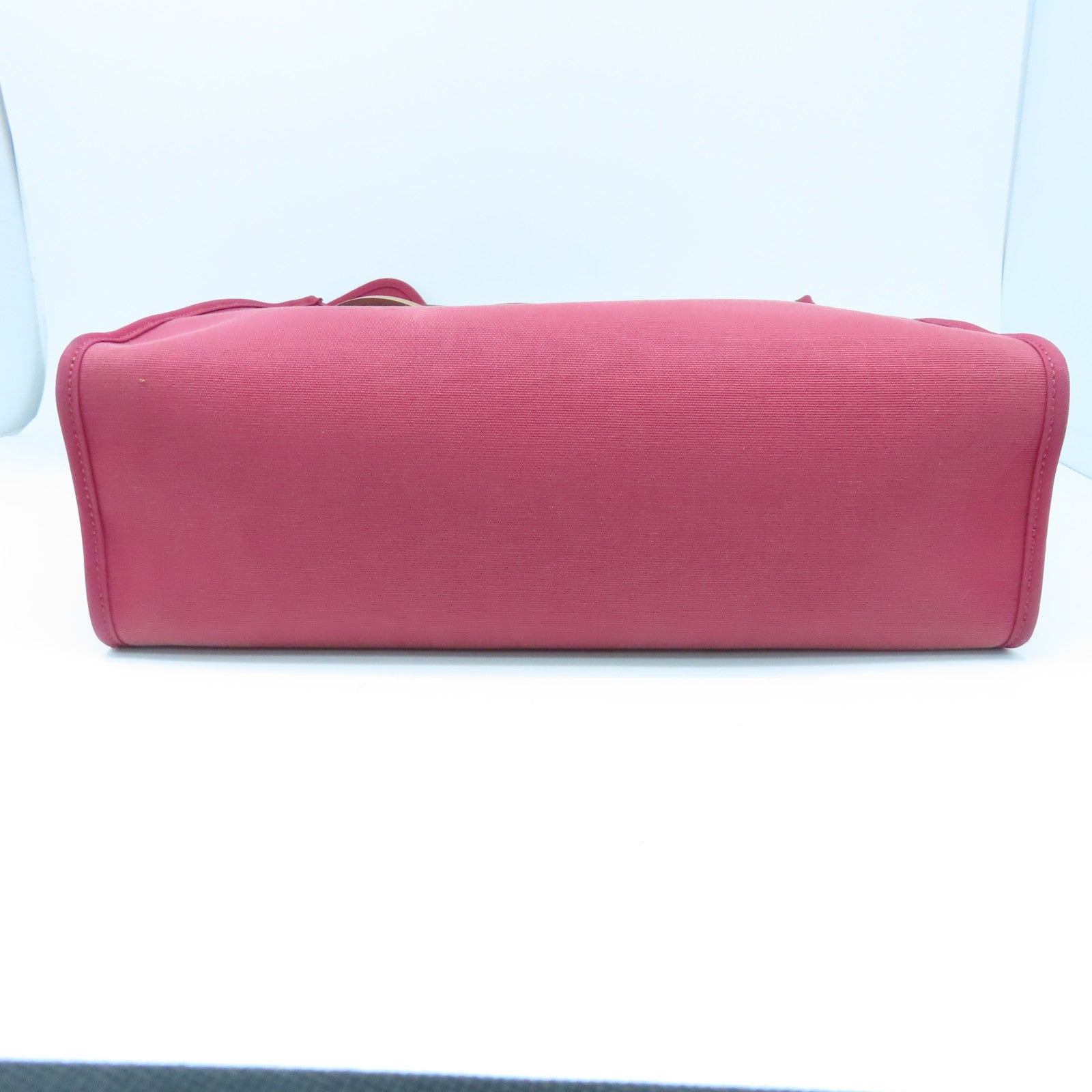 HERMES 帆布Herbag PM銀扣手挽肩背兩用袋紅色