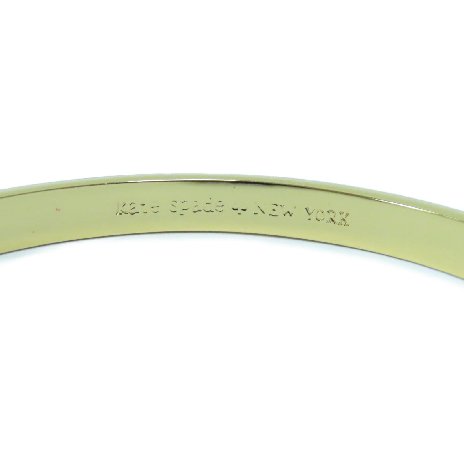 Kate Spade 金屬Bangle金扣手鐲黑色/金色