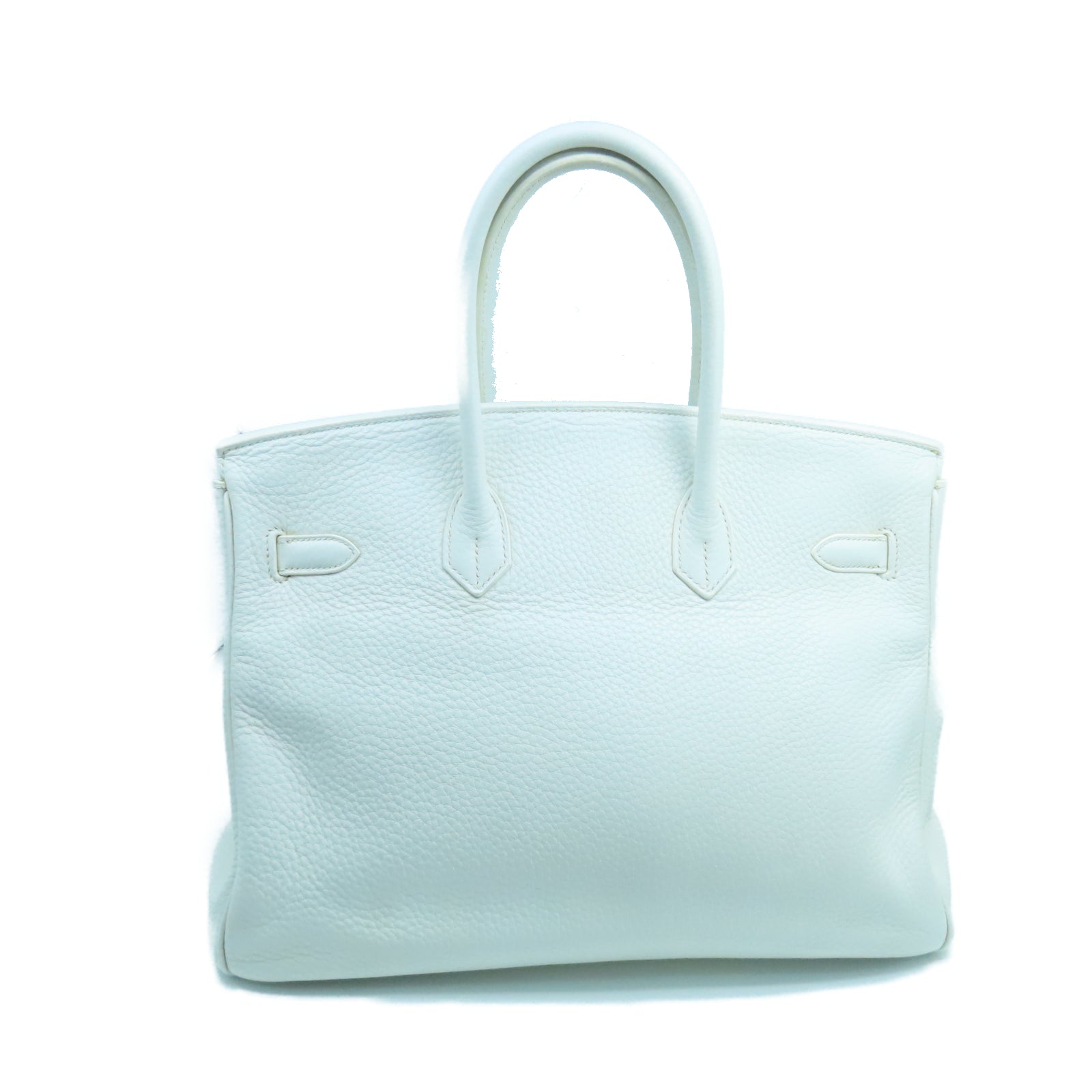 HERMES Togo皮革Birkin 35銀扣手挽袋白色