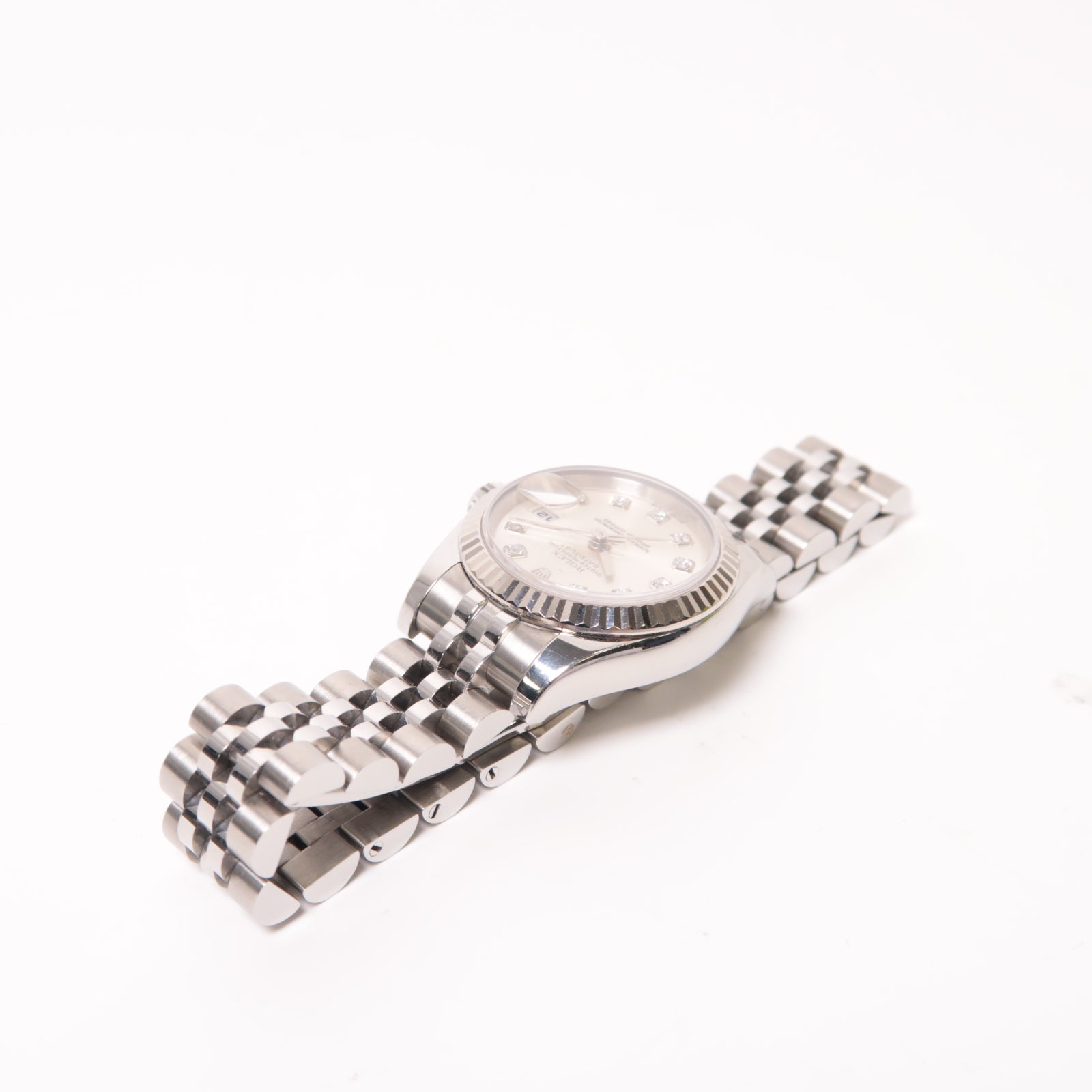 ROLEX Lady Datejust 18K白金/不鏽鋼手錶自動機芯銀色