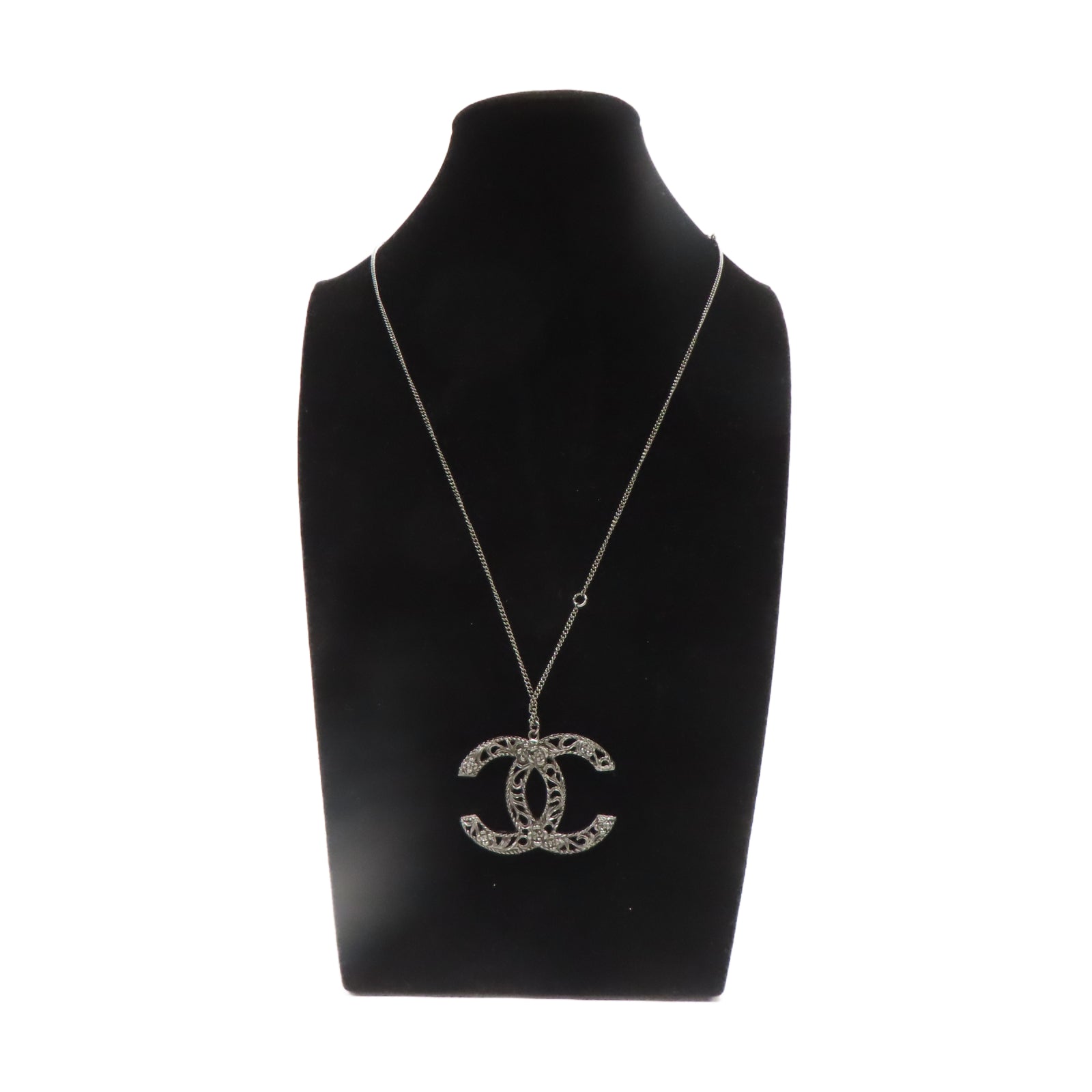 CHANEL 金屬Necklace項鍊銀色