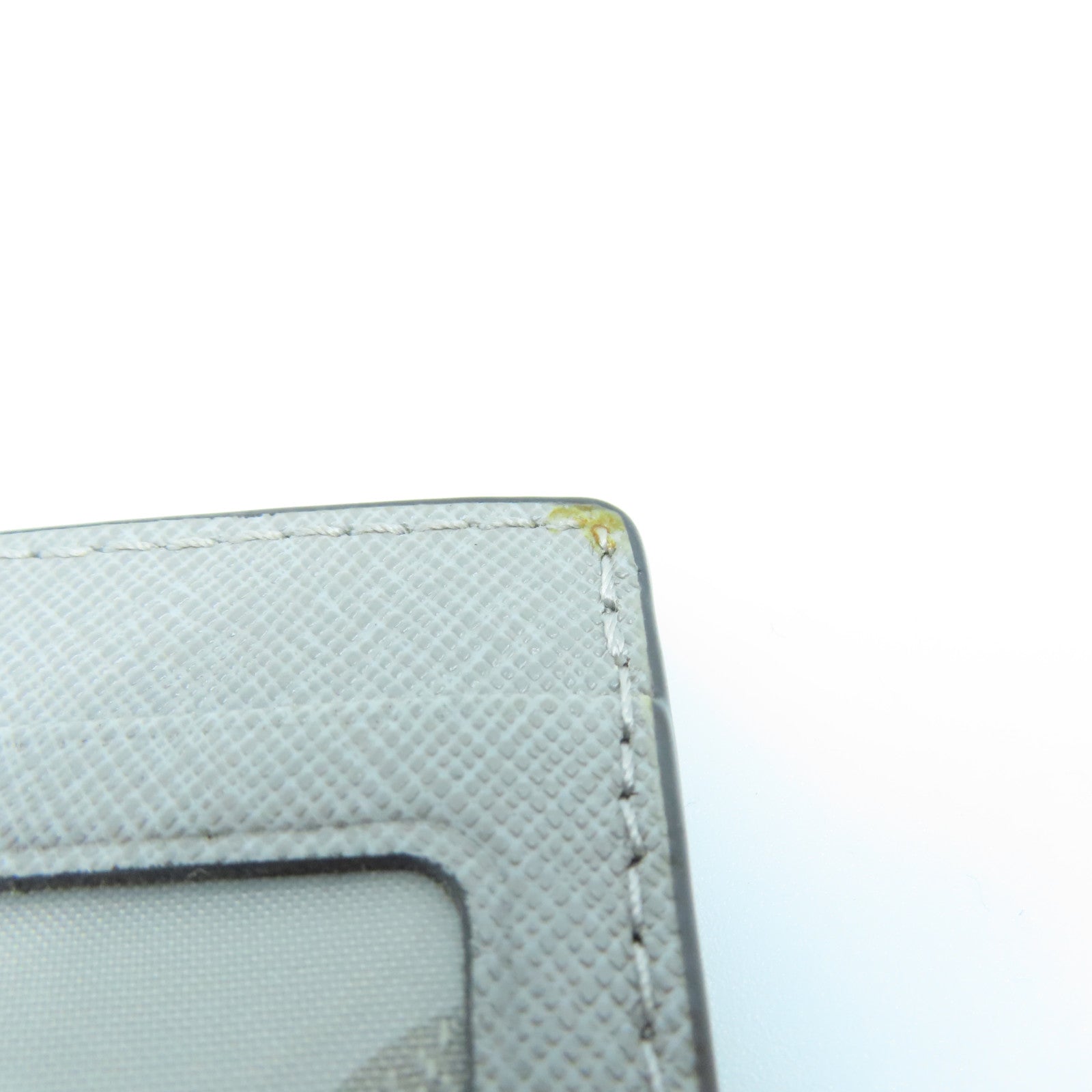Michael Kors Calf Leather Card Case Silver Buckle Gray