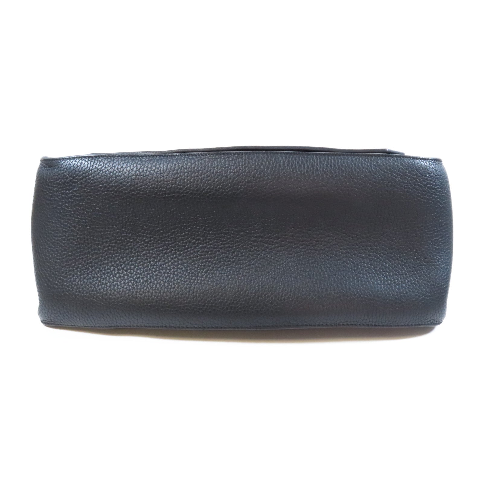 HERMES Clemence皮革Jypsiere 34銀扣肩背袋Noir黑色