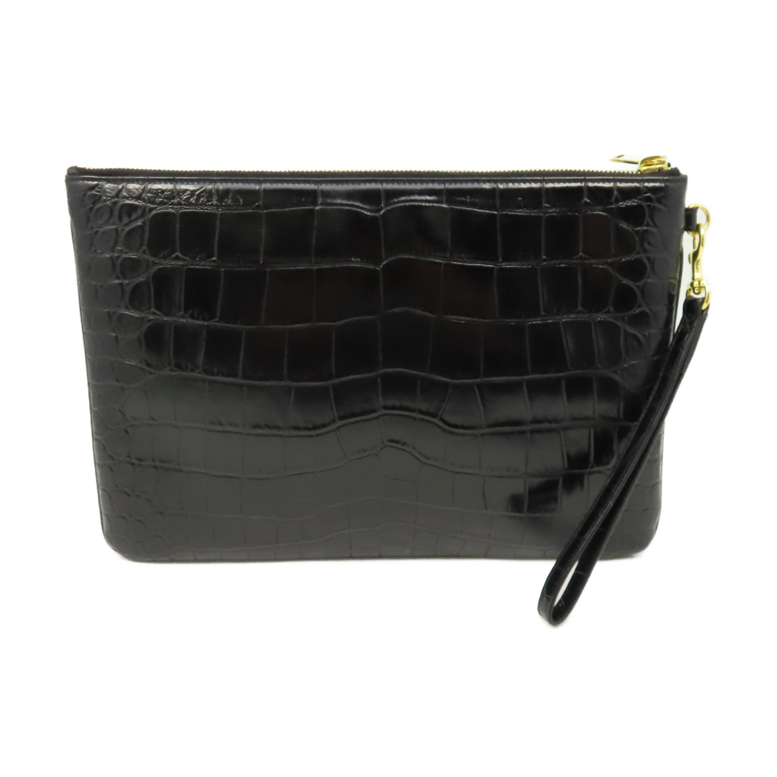 SAINT LAURENT 牛皮皮革Clutch手拿包黑色