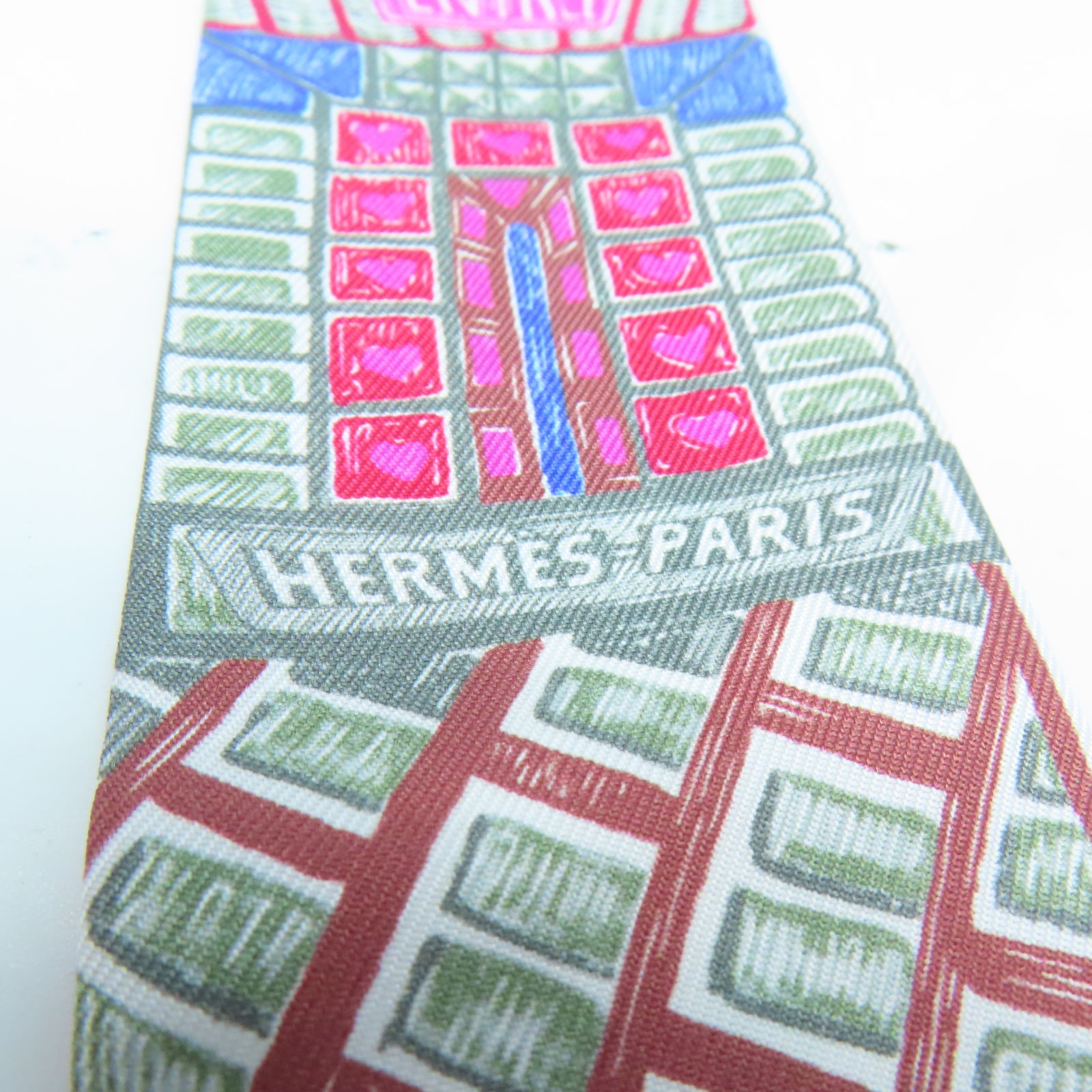 HERMES 絲質Twilly Scarf絲巾粉紅色