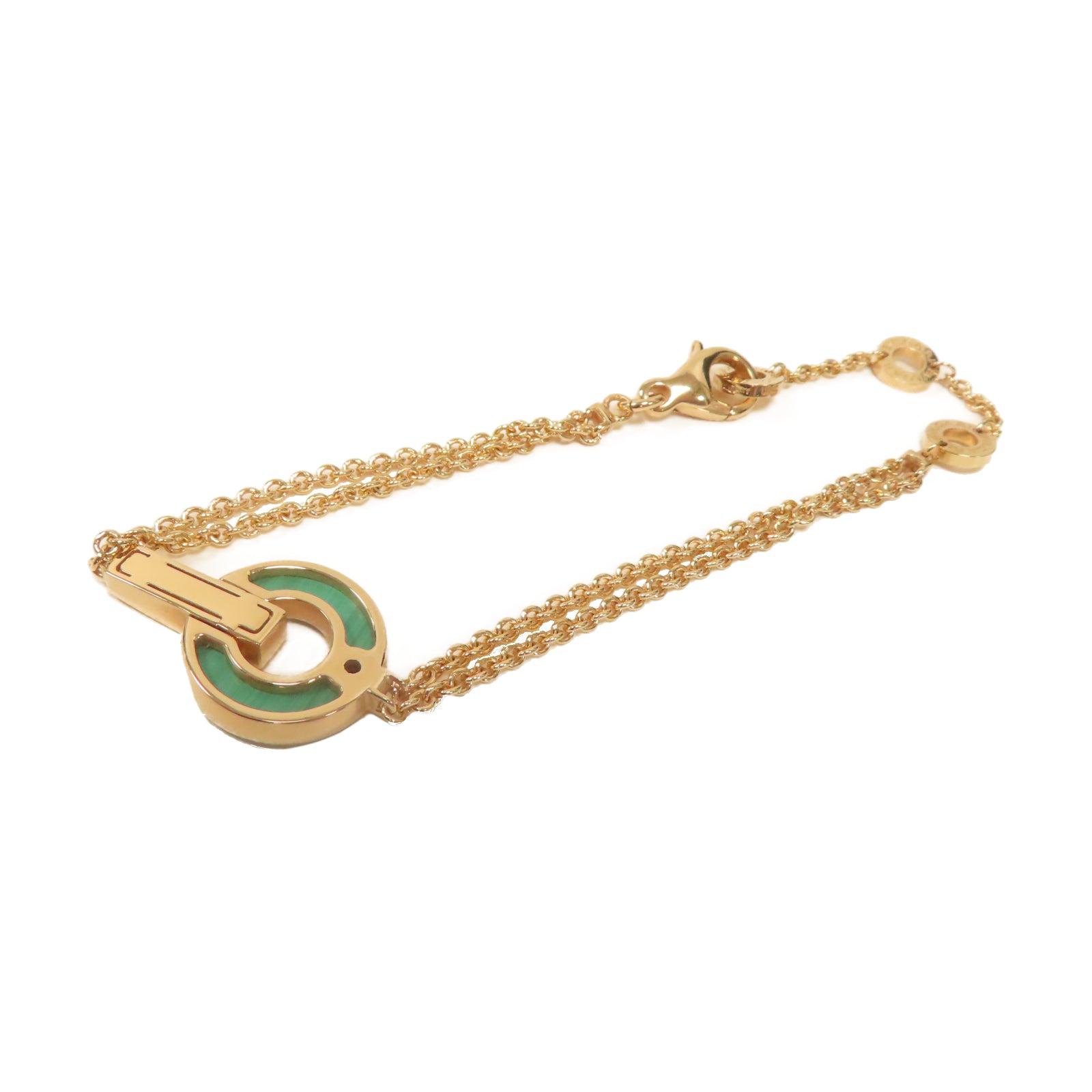 BVLGARI 18K玫瑰金Bracelet項鍊玫瑰金色/綠色