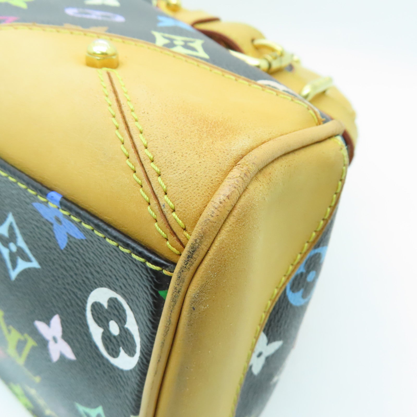 LOUIS VUITTON Monogram Multicolore Claudia金扣手挽袋黑色/彩色