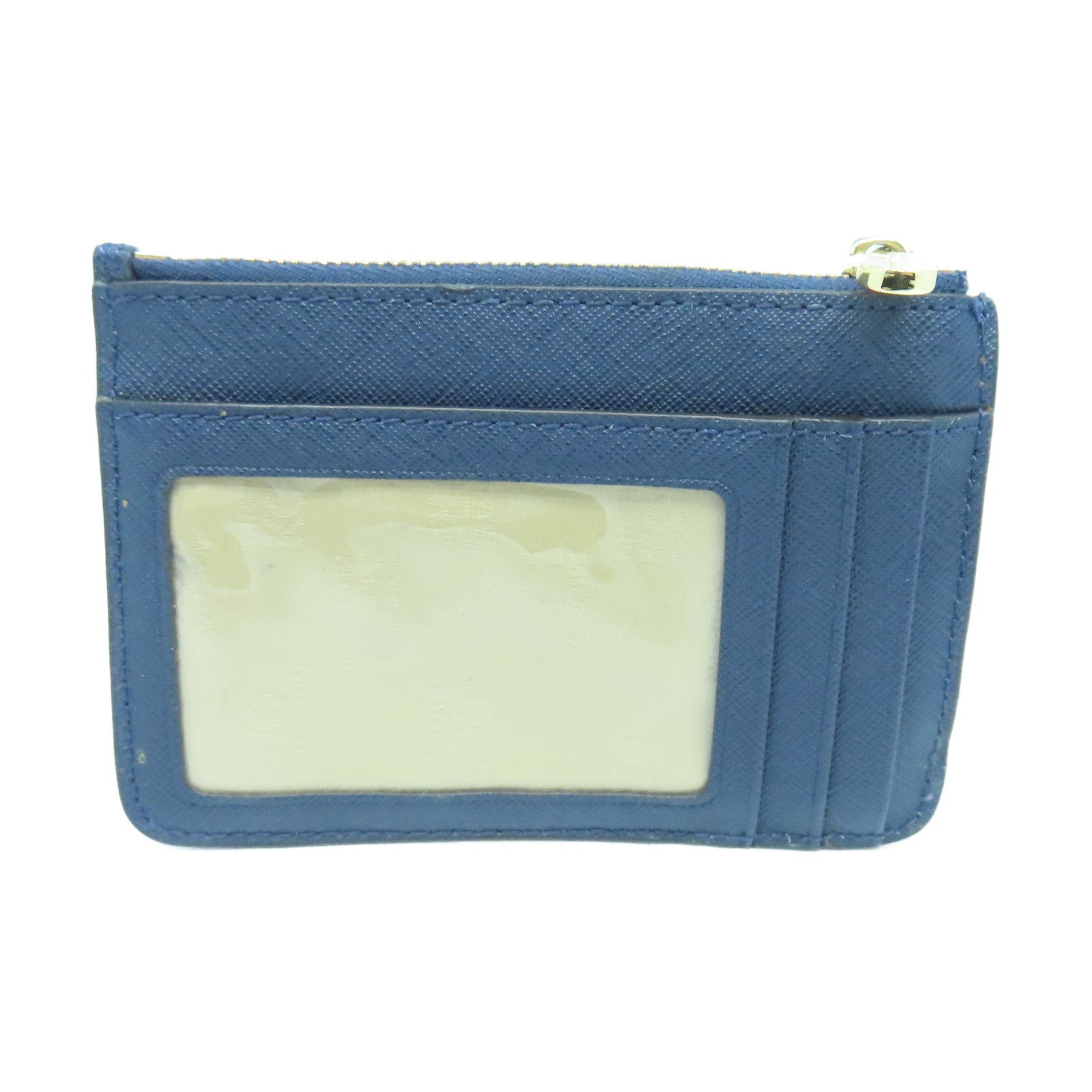 Michael Kors Leather Card Case Gold Buckle Blue