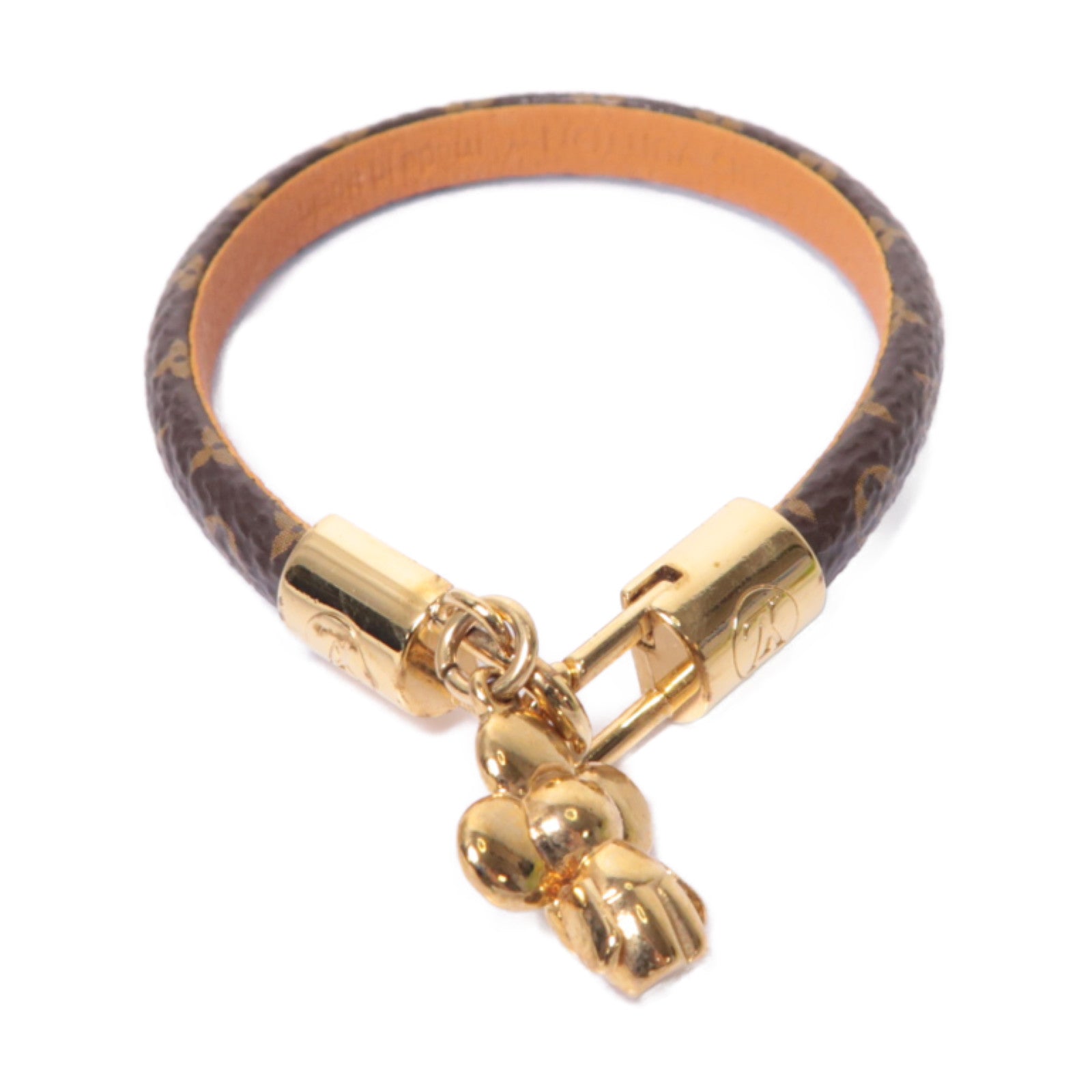 LOUIS VUITTON Monogram Brasserie Vivienne Bracelet金扣手鐲啡色