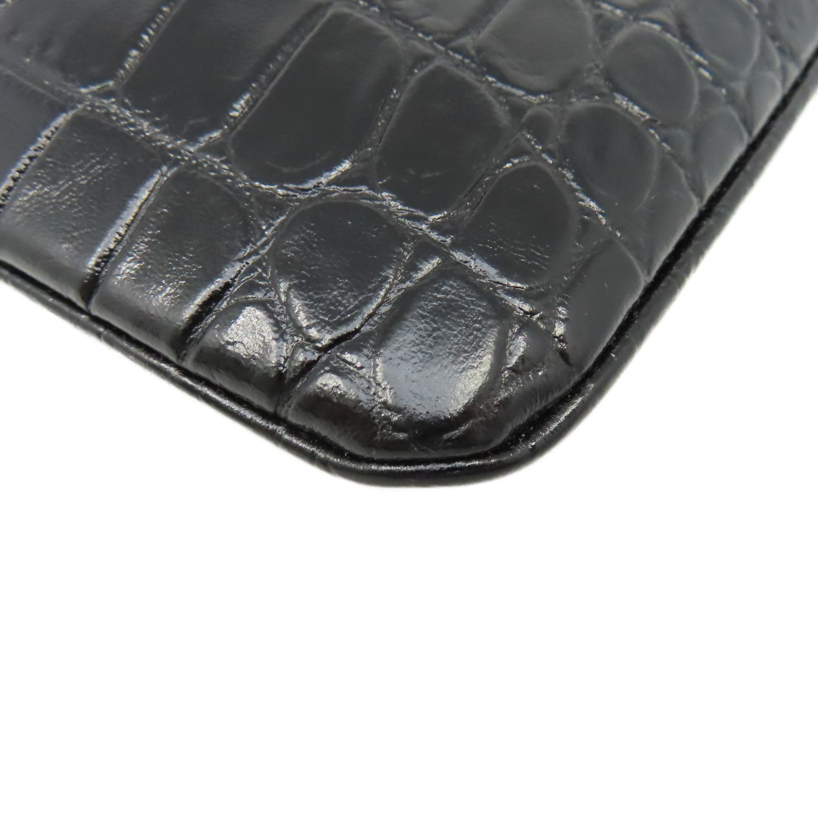 SAINT LAURENT 牛皮皮革Clutch手拿包黑色