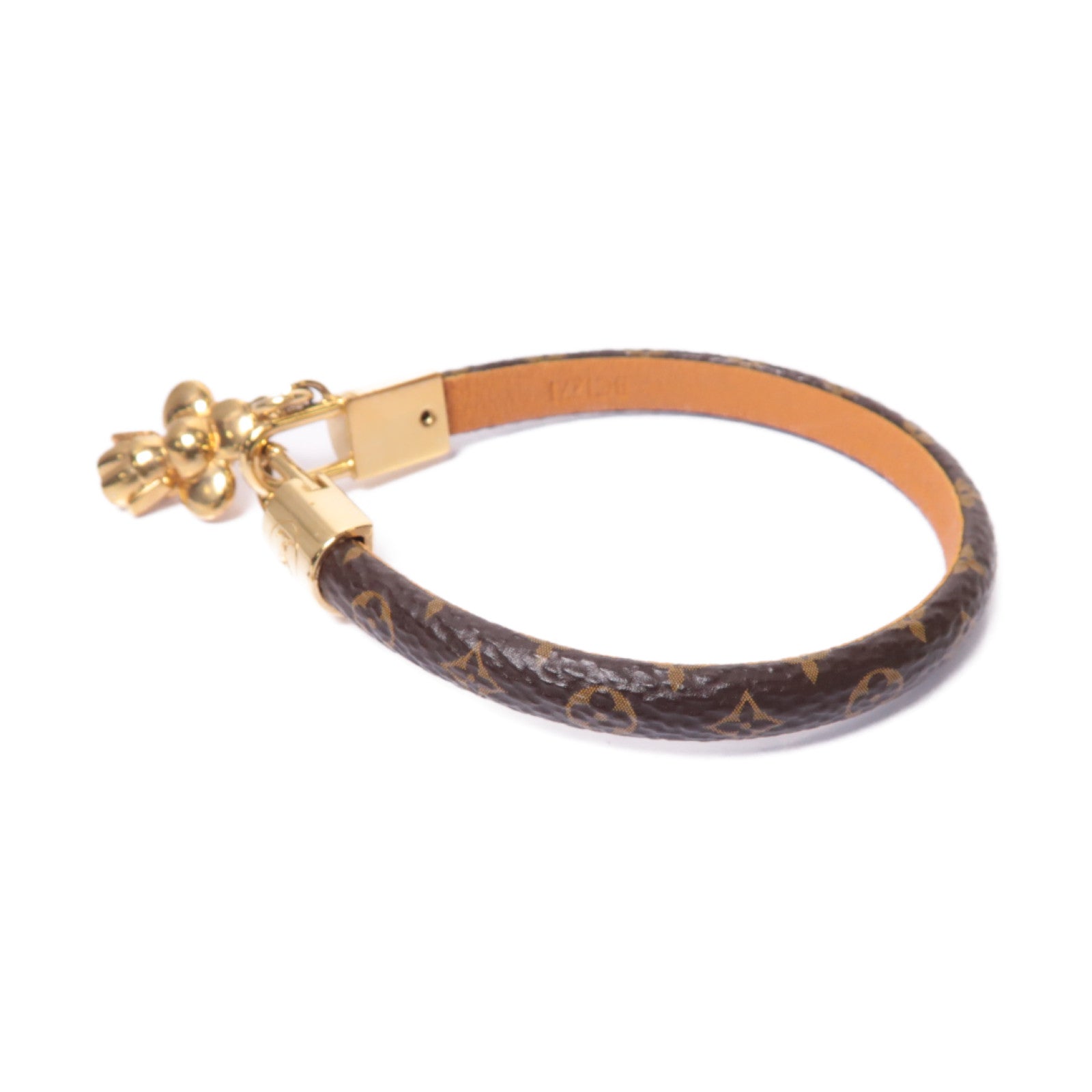LOUIS VUITTON Monogram Brasserie Vivienne Bracelet金扣手鐲啡色