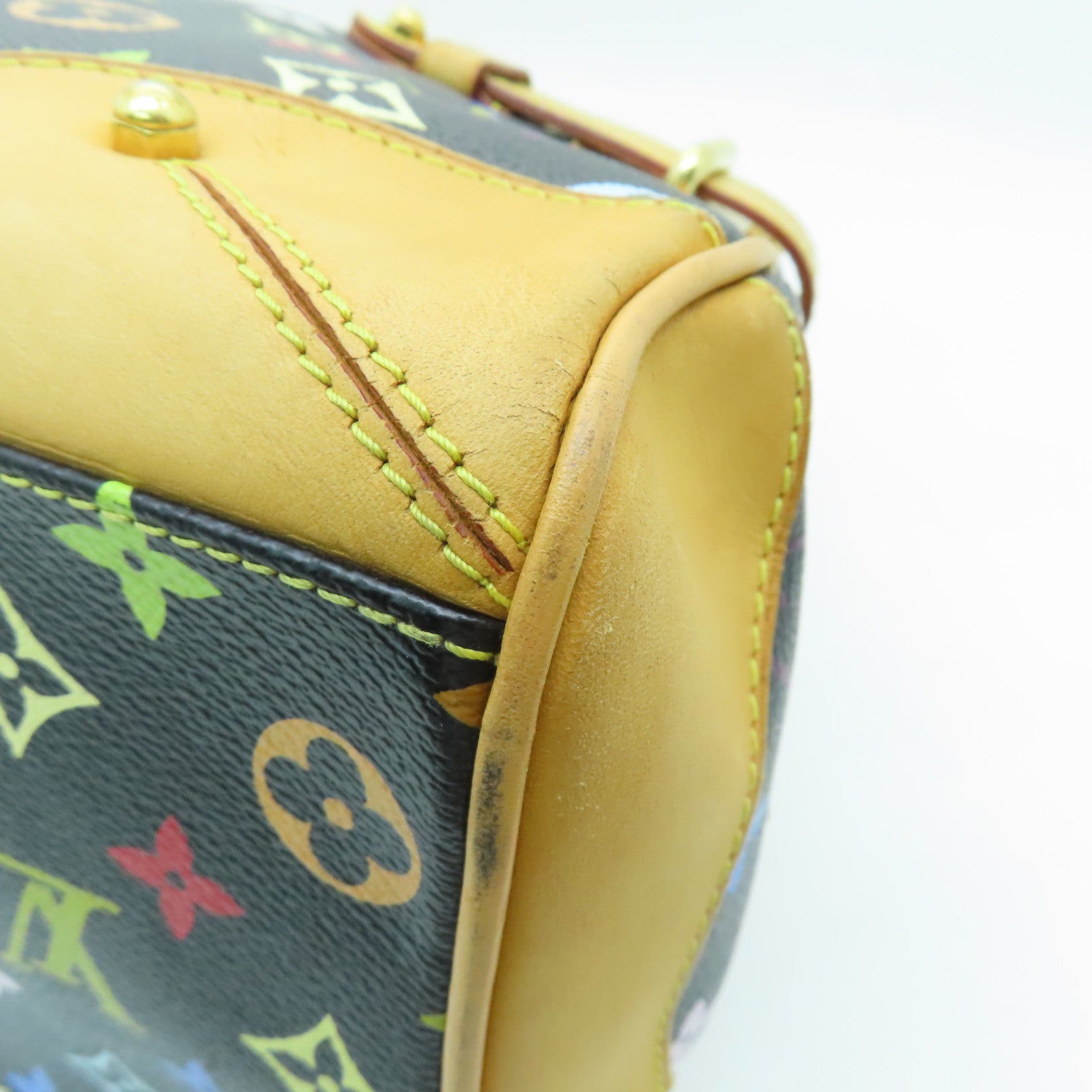 LOUIS VUITTON Monogram Multicolore Claudia金扣手挽袋黑色/彩色