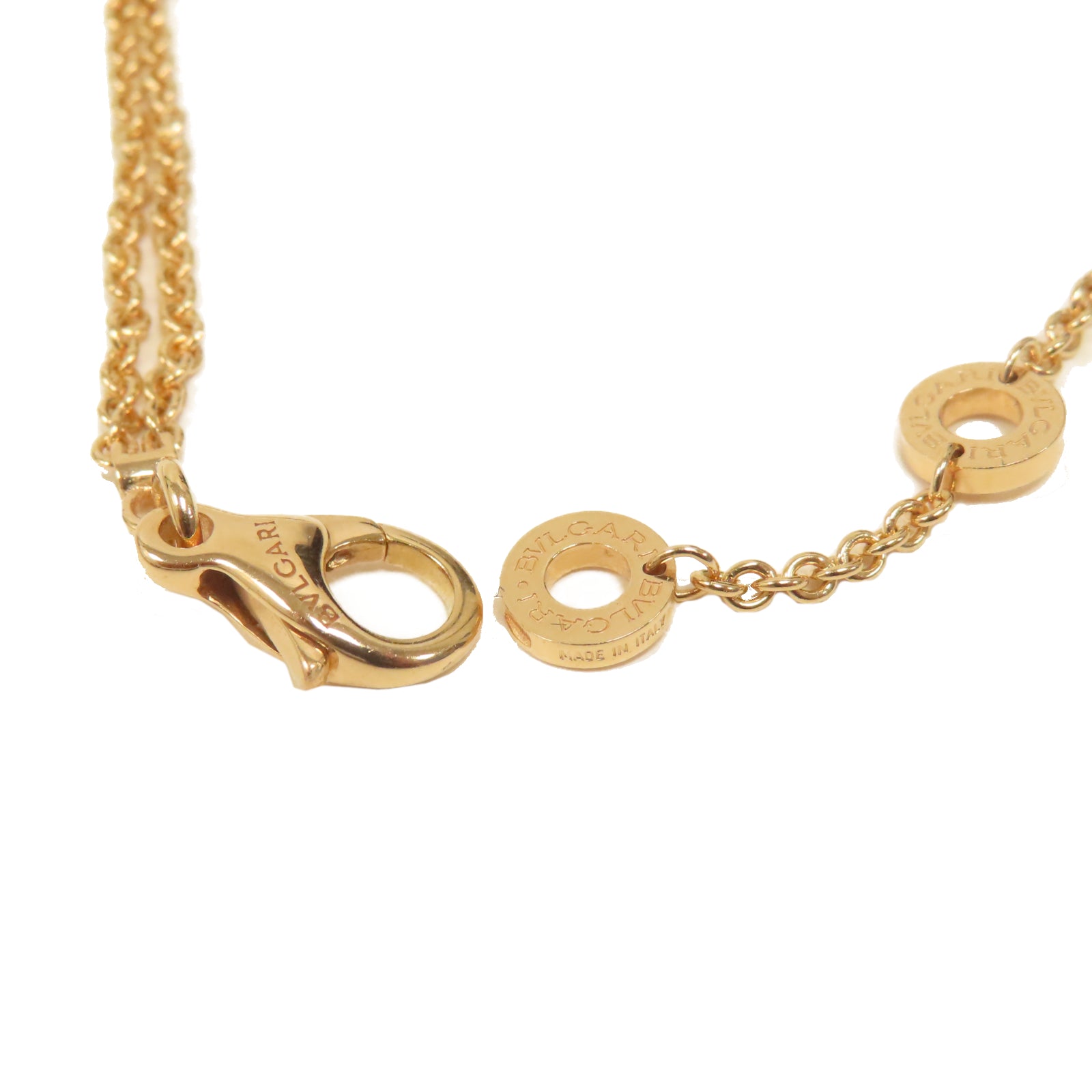 BVLGARI 18K玫瑰金Bracelet項鍊玫瑰金色/綠色