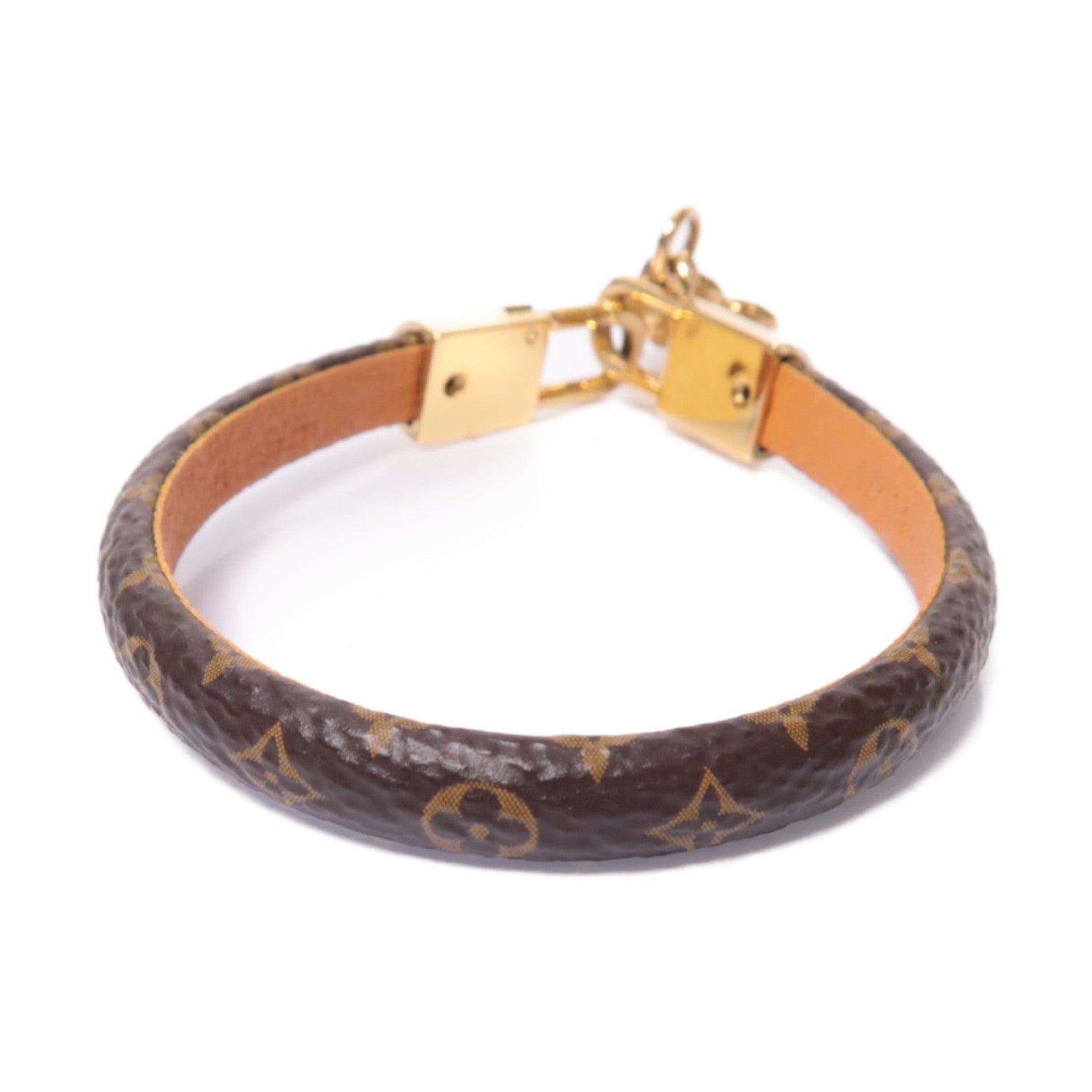 LOUIS VUITTON Monogram Brasserie Vivienne Bracelet金扣手鐲啡色