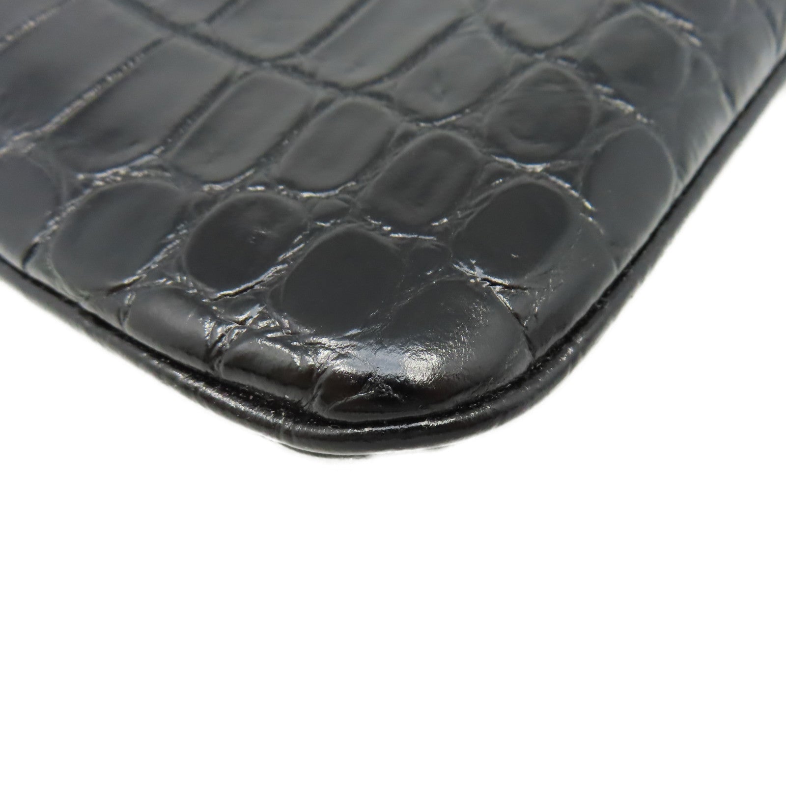 SAINT LAURENT 牛皮皮革Clutch手拿包黑色