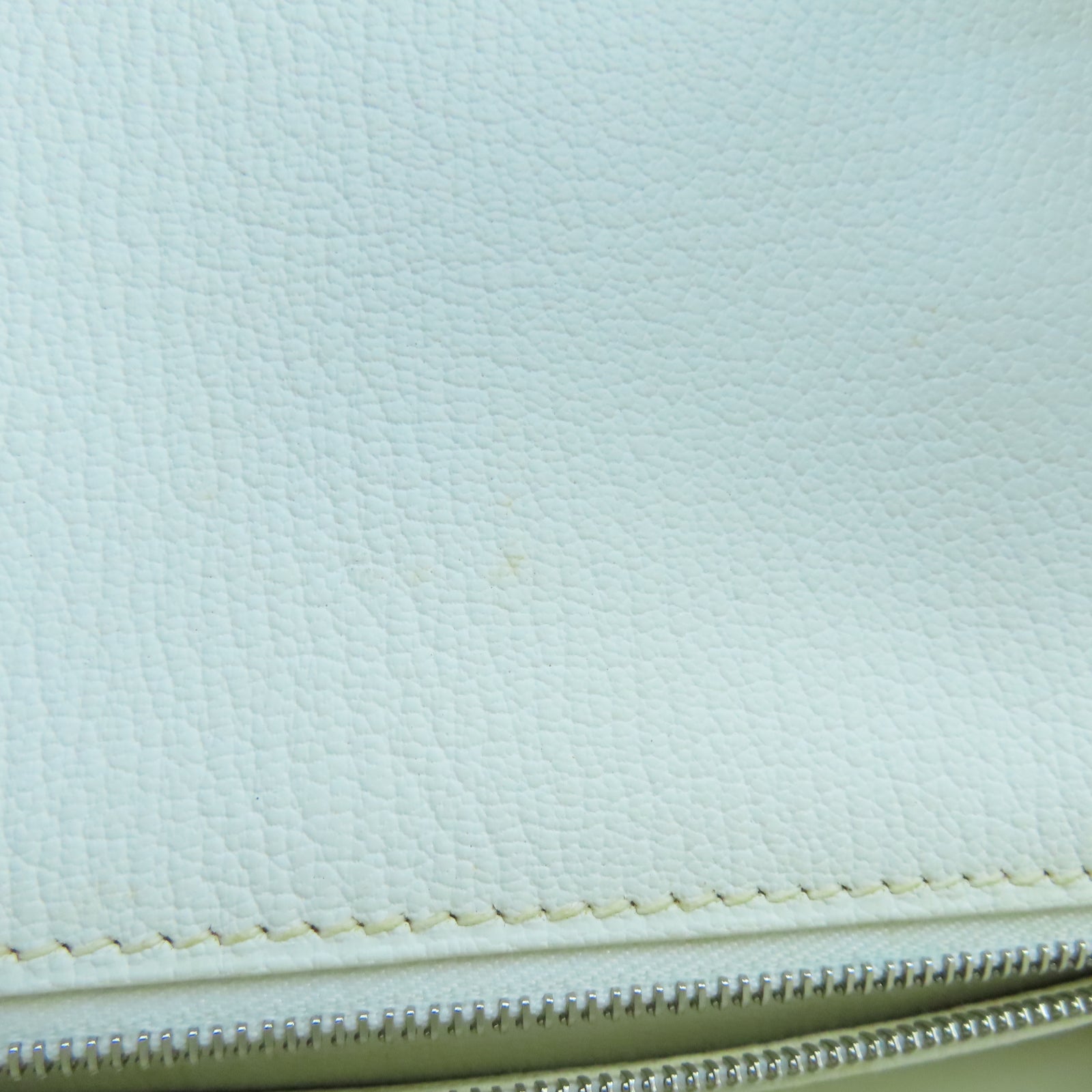 HERMES Togo皮革Birkin 35銀扣手挽袋白色