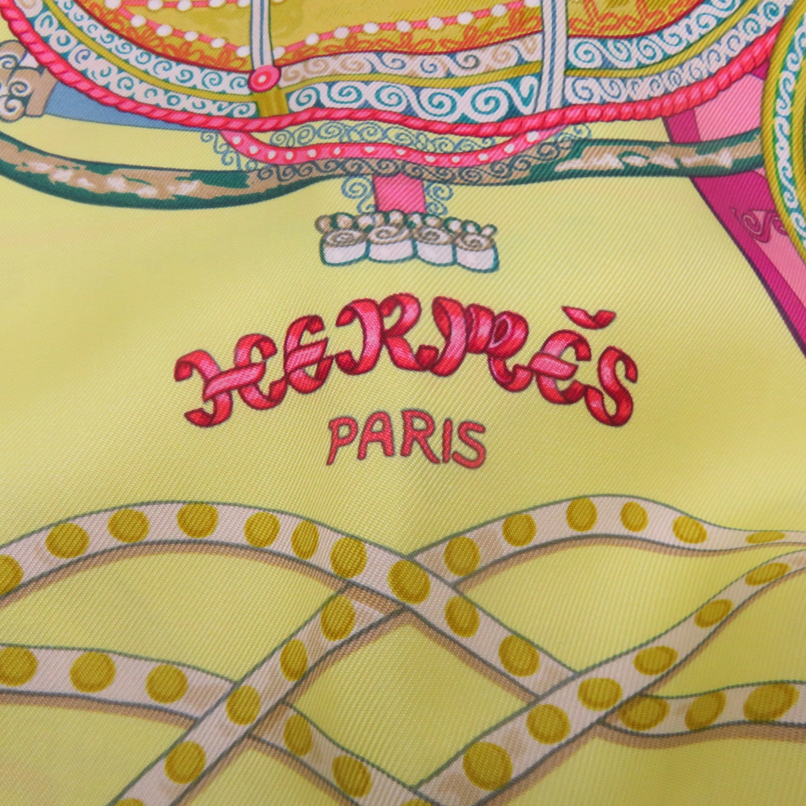 HERMES 【激減優惠】絲質Scarf 90x90絲巾黃色/粉紅色/綠色/彩色