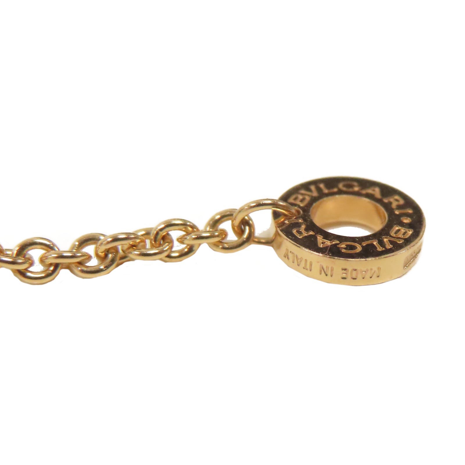 BVLGARI 18K玫瑰金Bracelet項鍊玫瑰金色/綠色