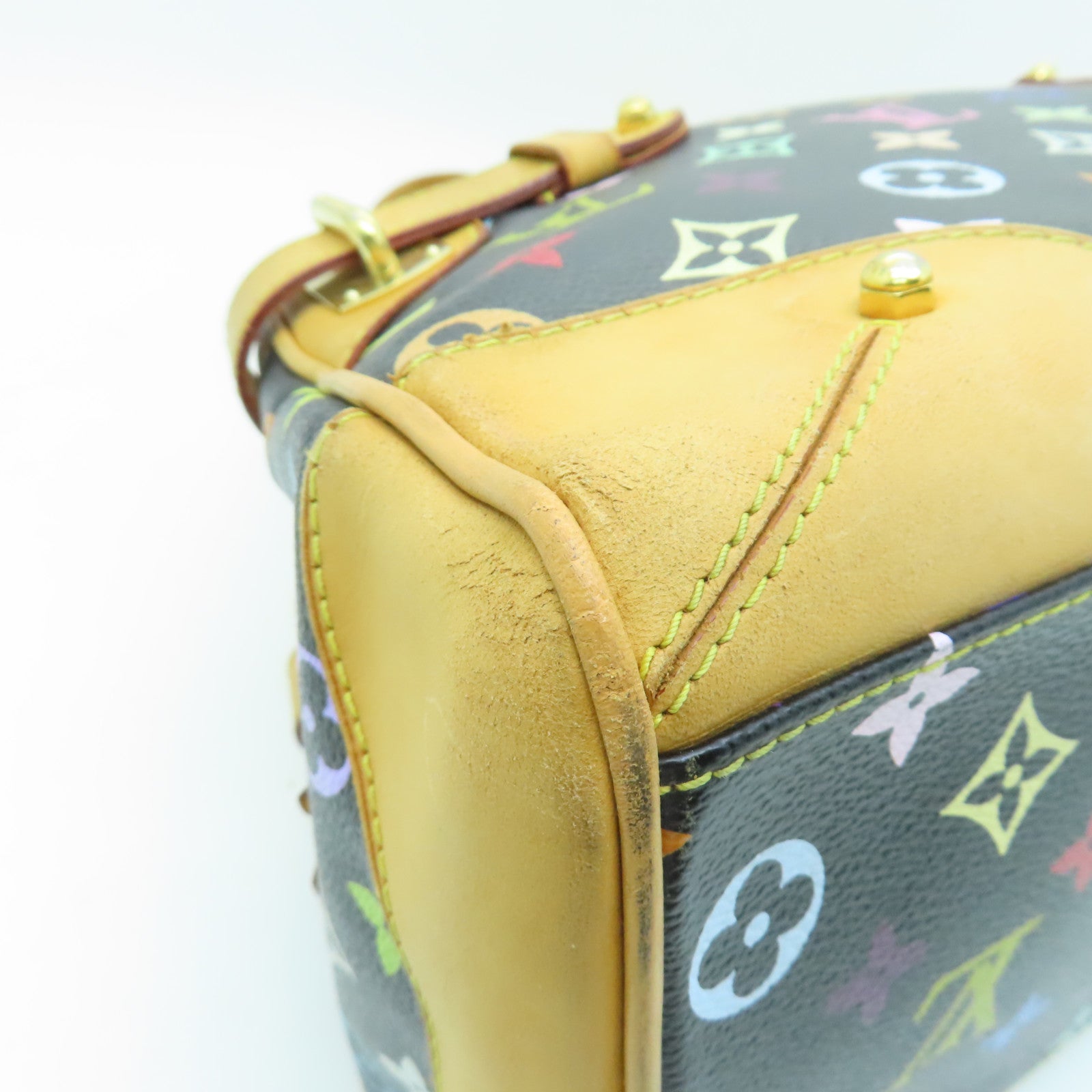 LOUIS VUITTON Monogram Multicolore Claudia金扣手挽袋黑色/彩色