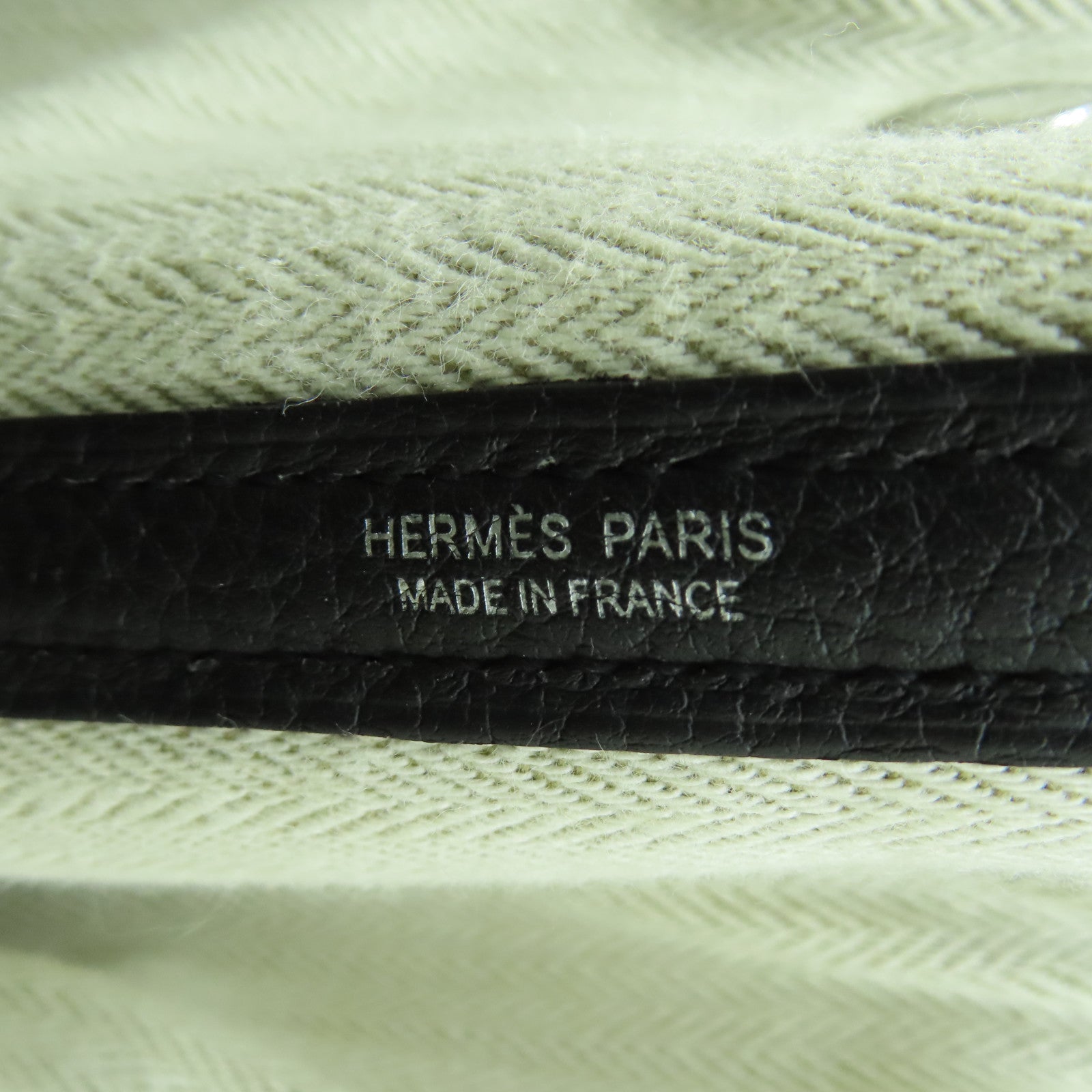 HERMES 【激減優惠】Negonda皮革Garden Party PM銀扣手挽袋黑色