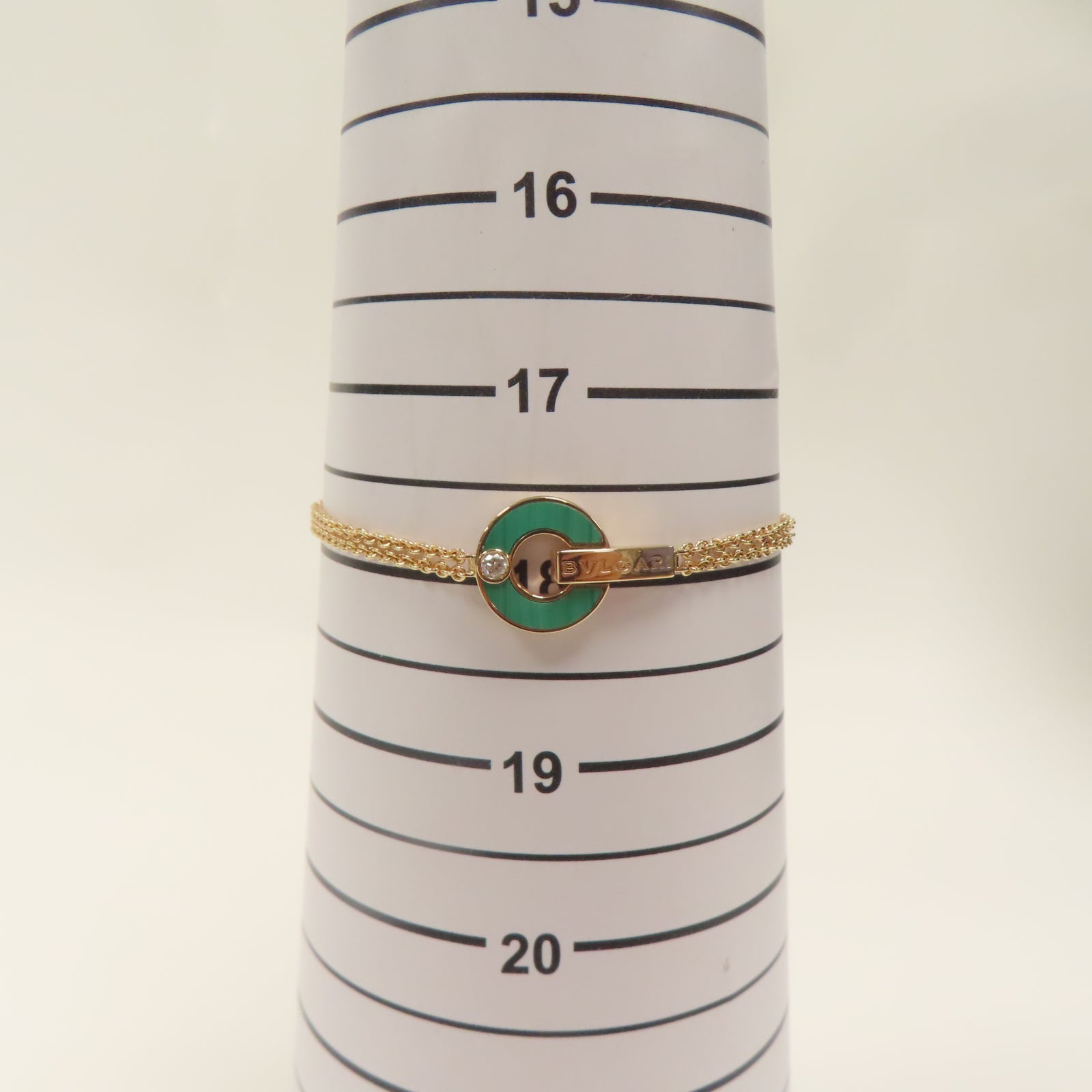 BVLGARI 18K玫瑰金Bracelet項鍊玫瑰金色/綠色