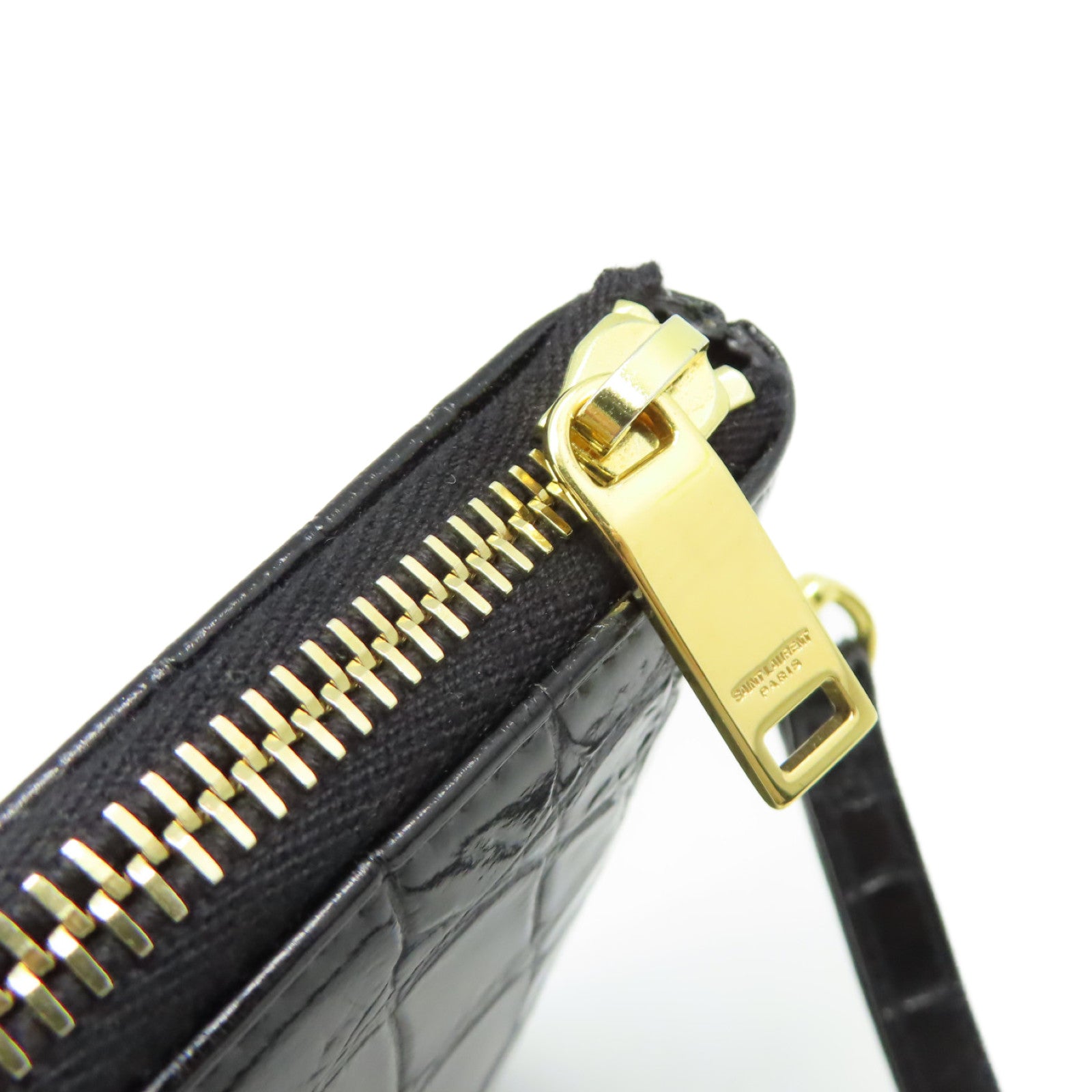 SAINT LAURENT 牛皮皮革Clutch手拿包黑色