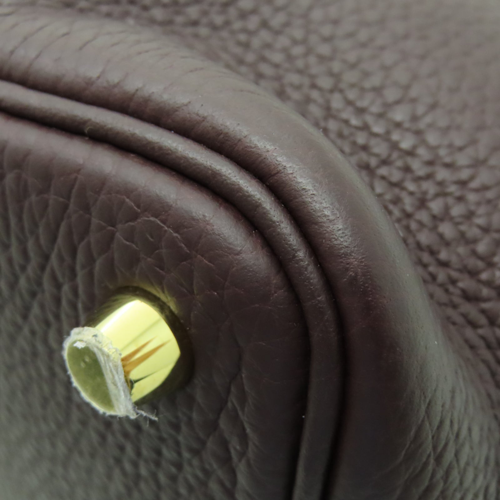 HERMES Taurillon Clemence皮革Picotin PM金扣手挽袋馬鞍紅