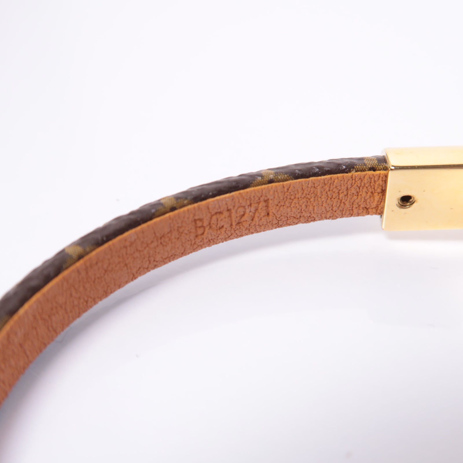 LOUIS VUITTON Monogram Brasserie Vivienne Bracelet金扣手鐲啡色