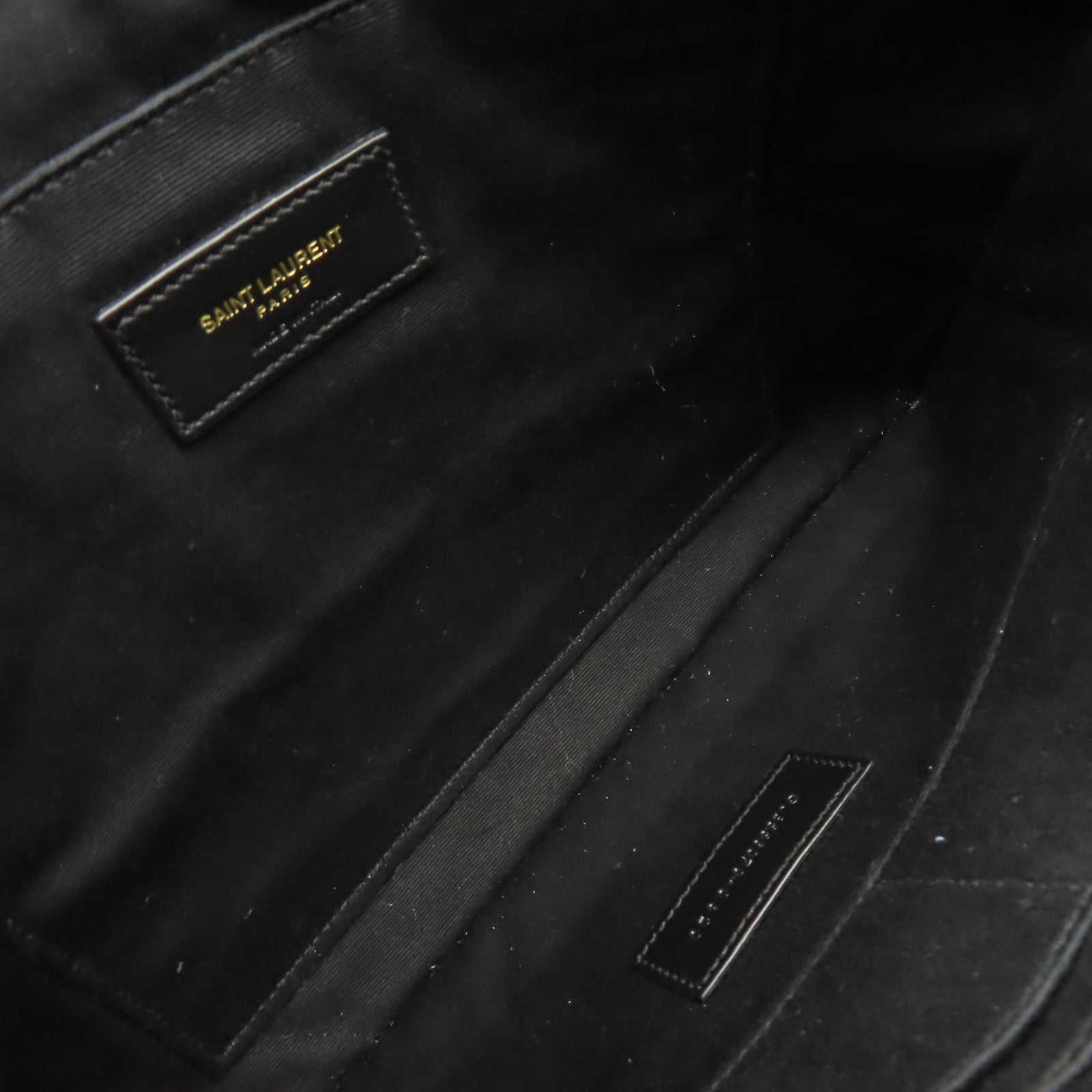 SAINT LAURENT 牛皮皮革Clutch手拿包黑色