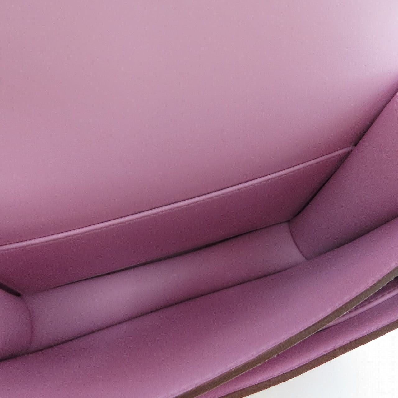 HERMES 【激减优惠】Epsom皮革Constance Mini玫瑰金扣肩背袋粉红色/Mauve Sylvestre/X9