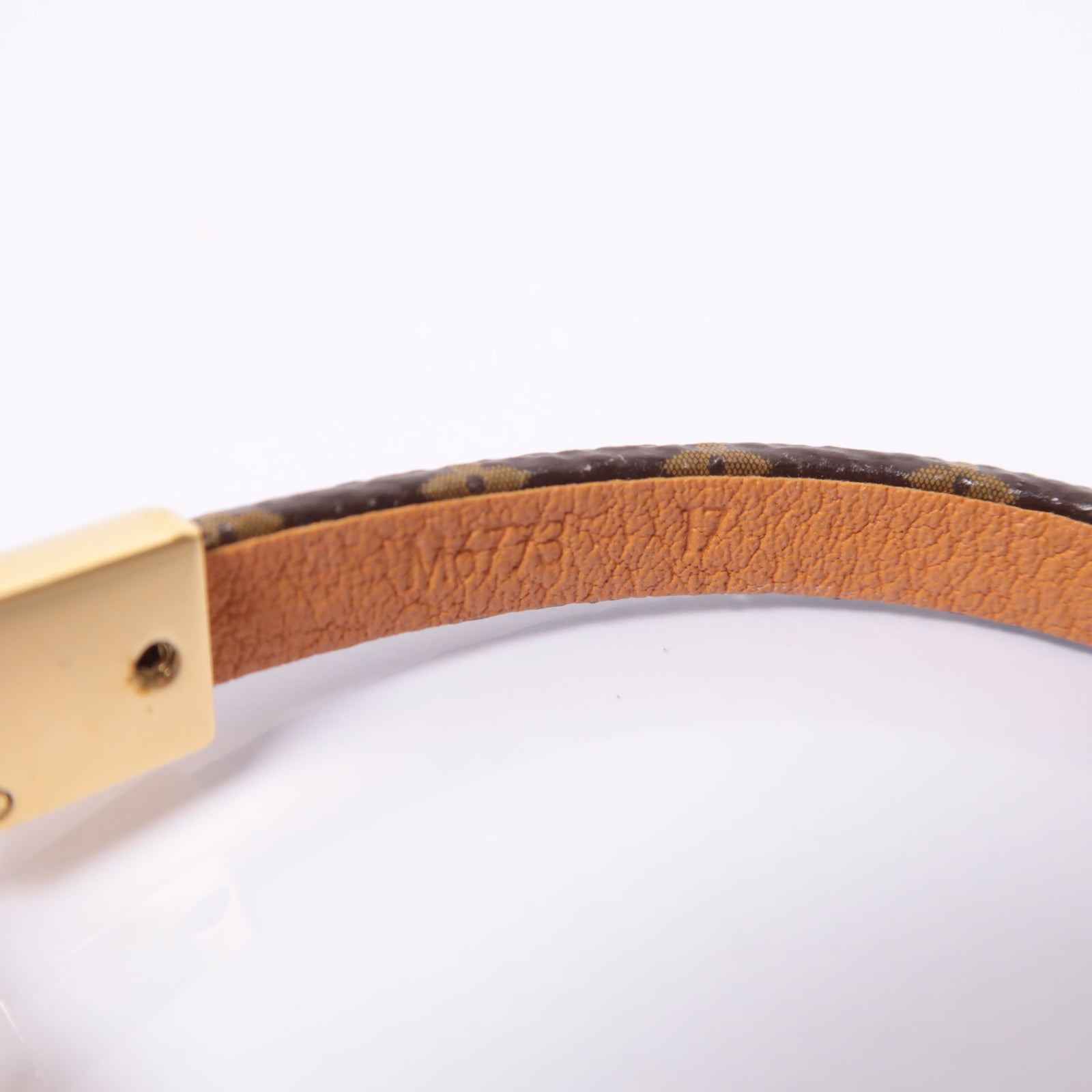 LOUIS VUITTON Monogram Brasserie Vivienne Bracelet金扣手鐲啡色