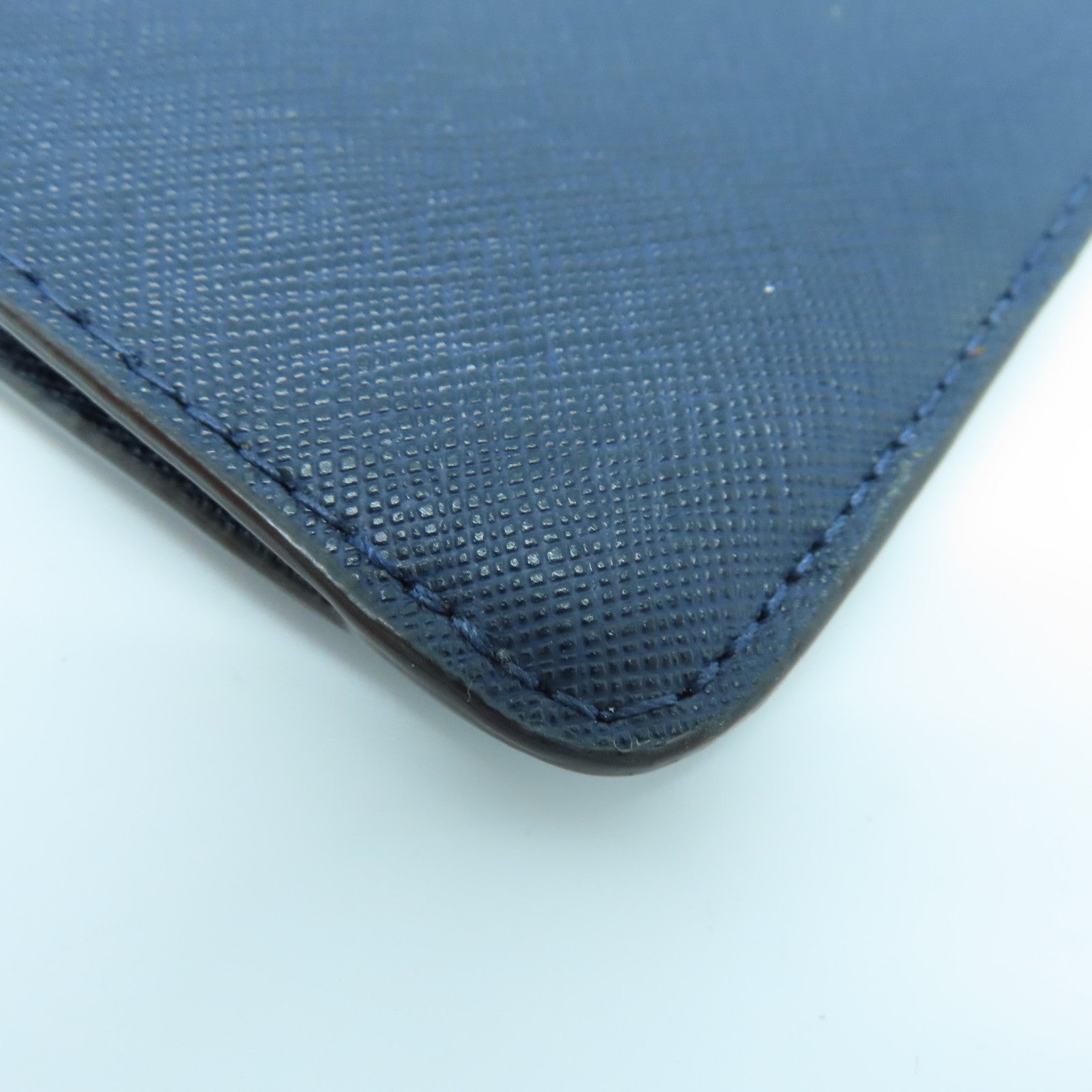 Michael Kors Leather Card Case Gold Buckle Blue