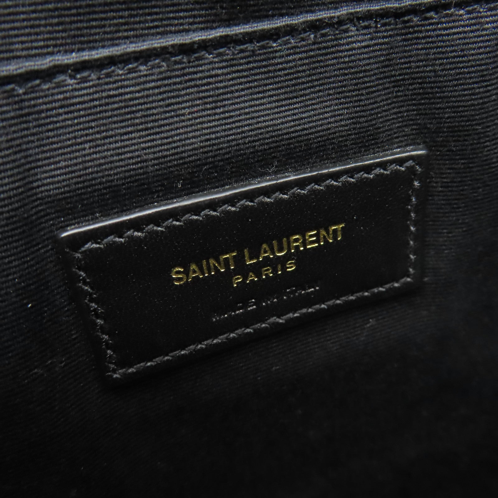 SAINT LAURENT 牛皮皮革Clutch手拿包黑色