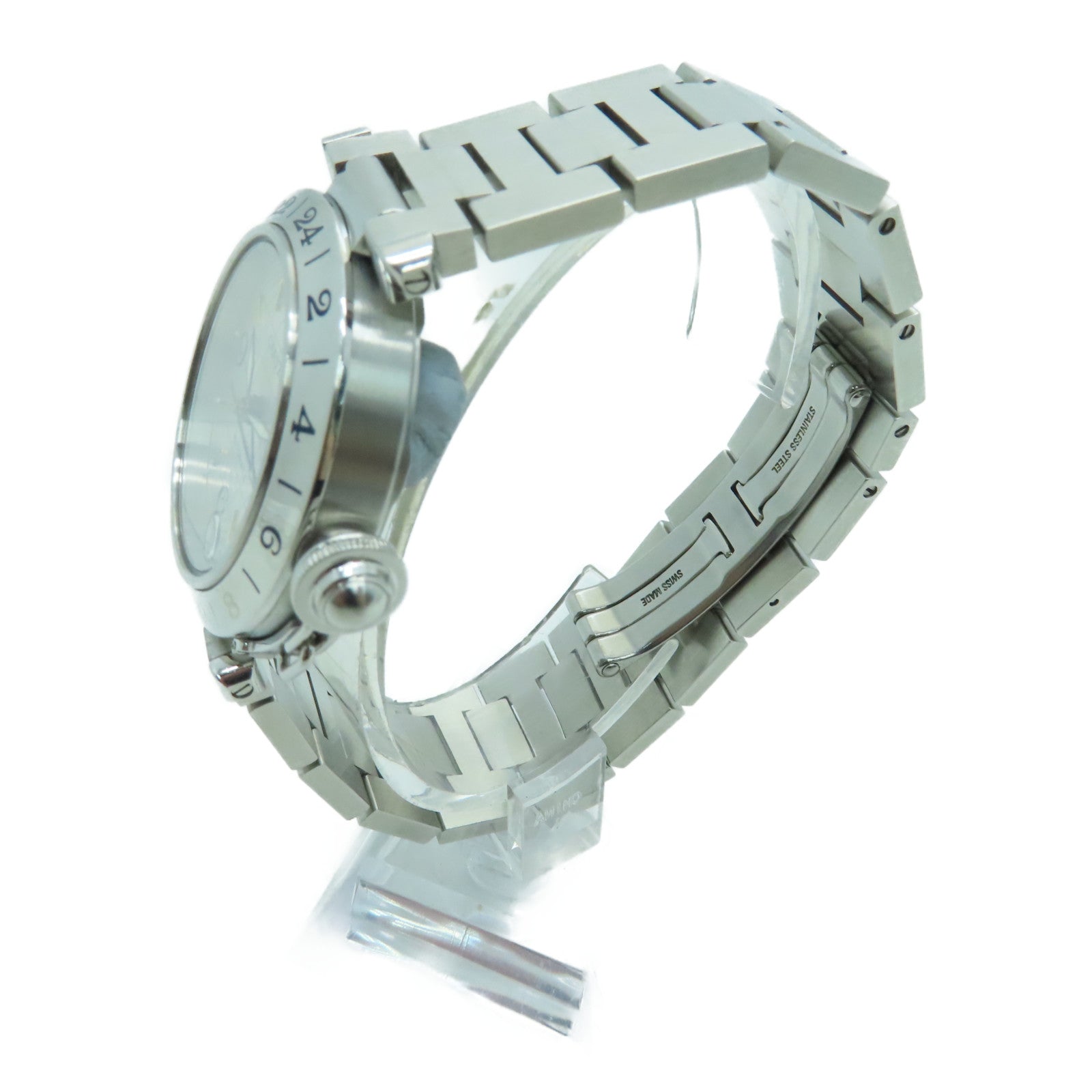 CARTIER Pasha C不鏽鋼手錶自動機芯銀色