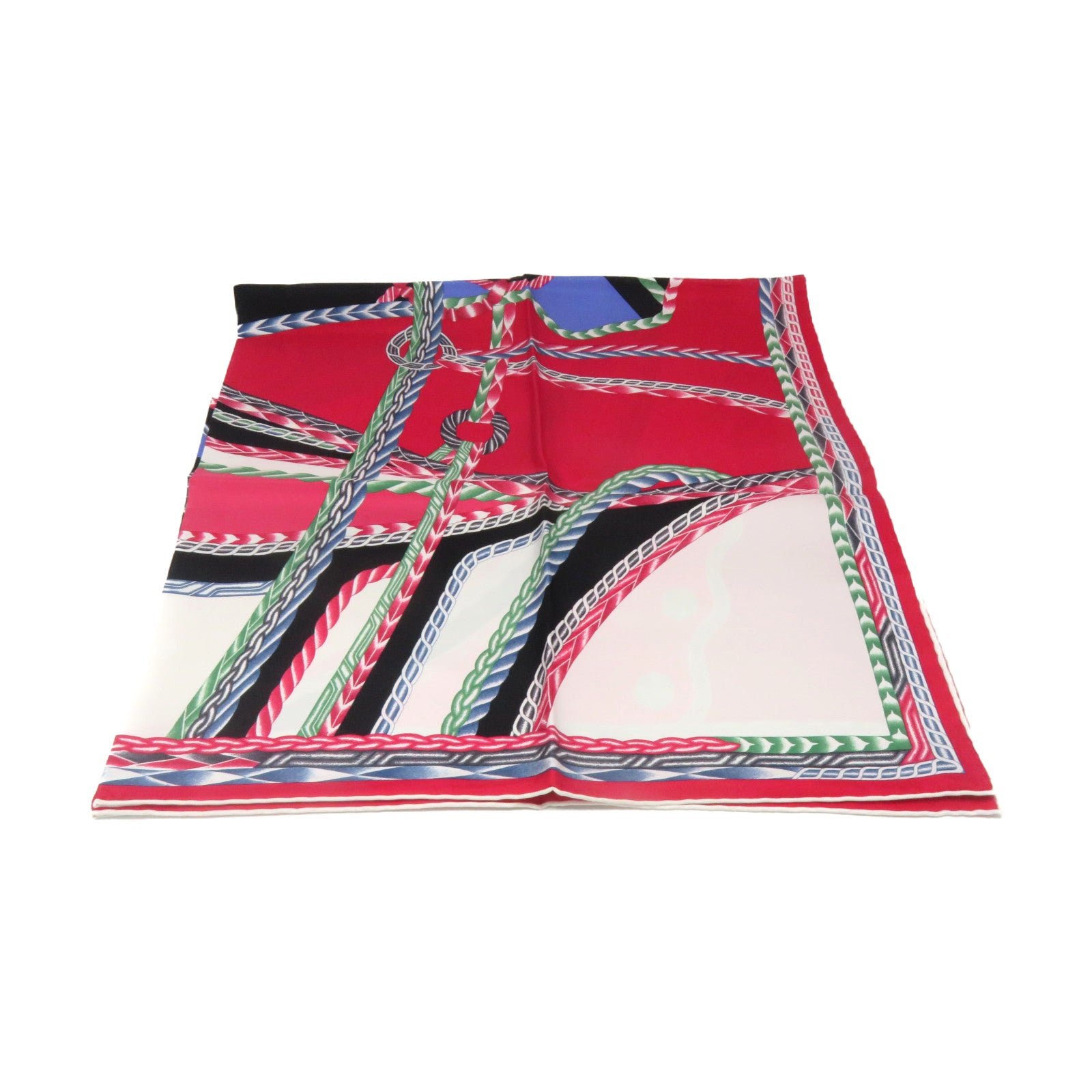HERMES 【激減優惠】絲質Scarf 90x90絲巾紅色/彩色