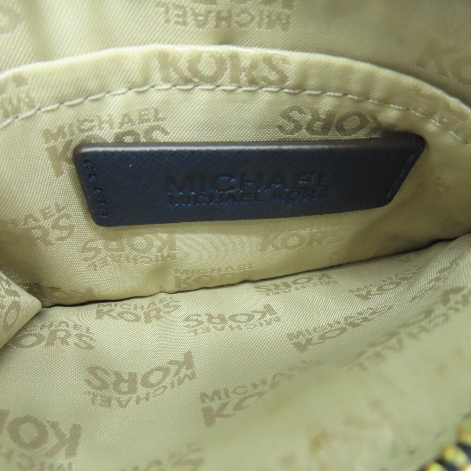 Michael Kors Leather Card Case Gold Buckle Blue