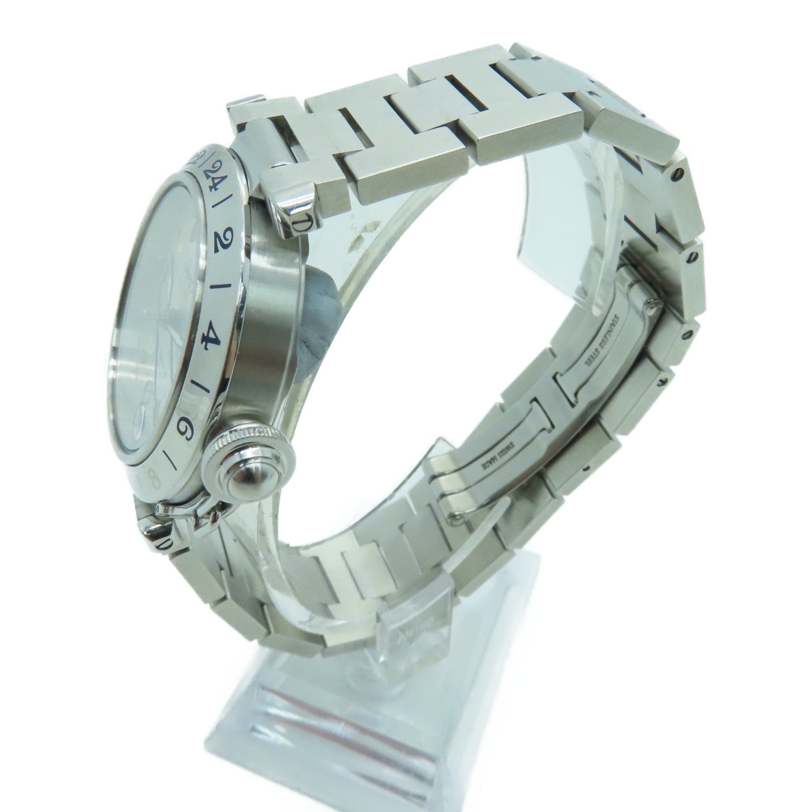 CARTIER Pasha C不鏽鋼手錶自動機芯銀色