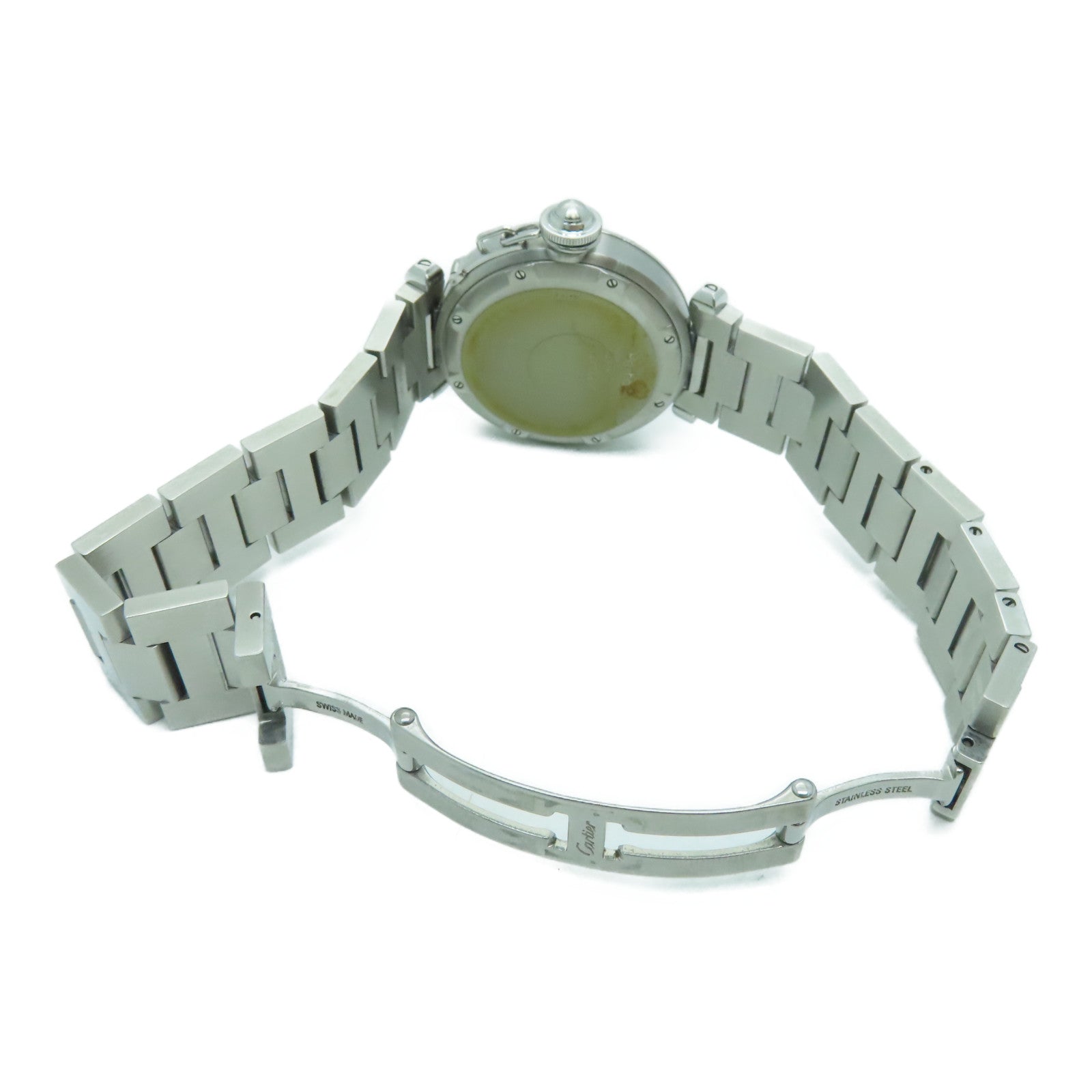 CARTIER Pasha C不鏽鋼手錶自動機芯銀色