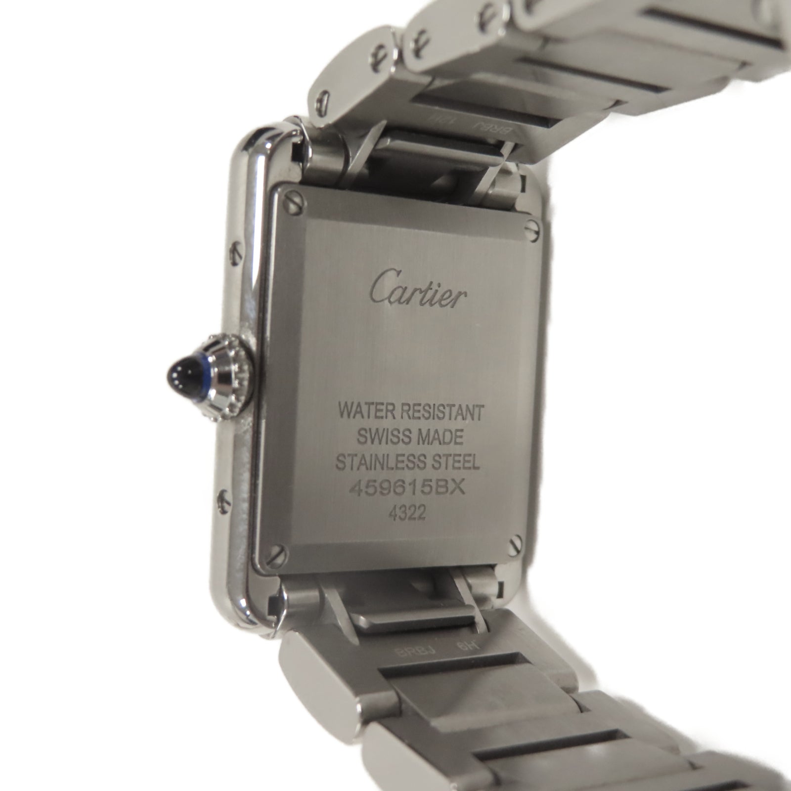 CARTIER Tank Francaise不鏽鋼石英機芯手錶白色/銀色