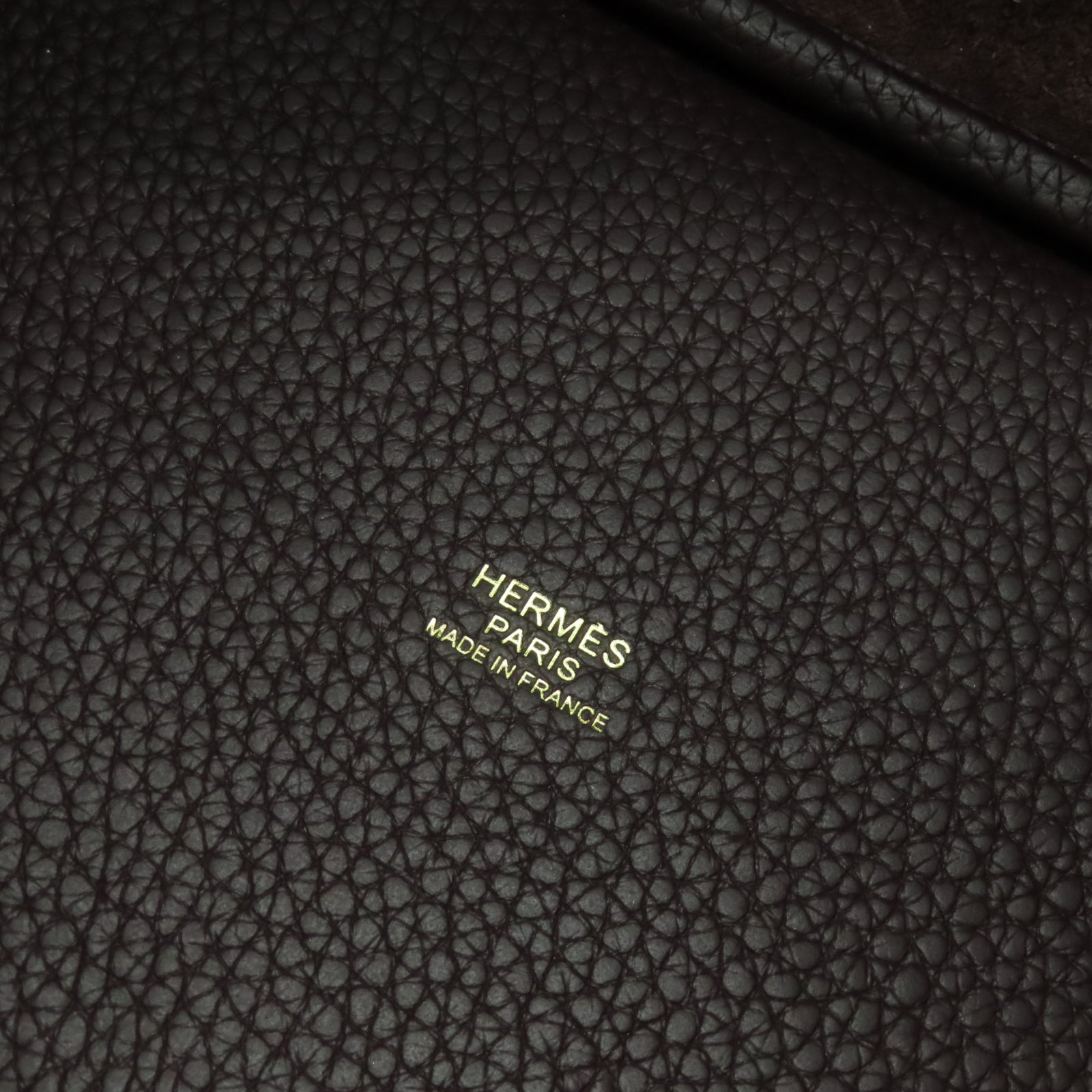 HERMES Taurillon Clemence皮革Picotin PM金扣手挽袋馬鞍紅