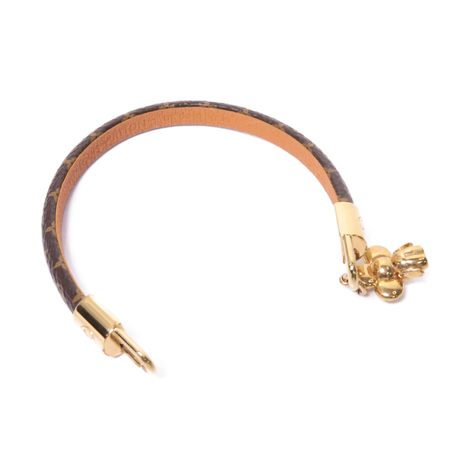 LOUIS VUITTON Monogram Brasserie Vivienne Bracelet金扣手鐲啡色
