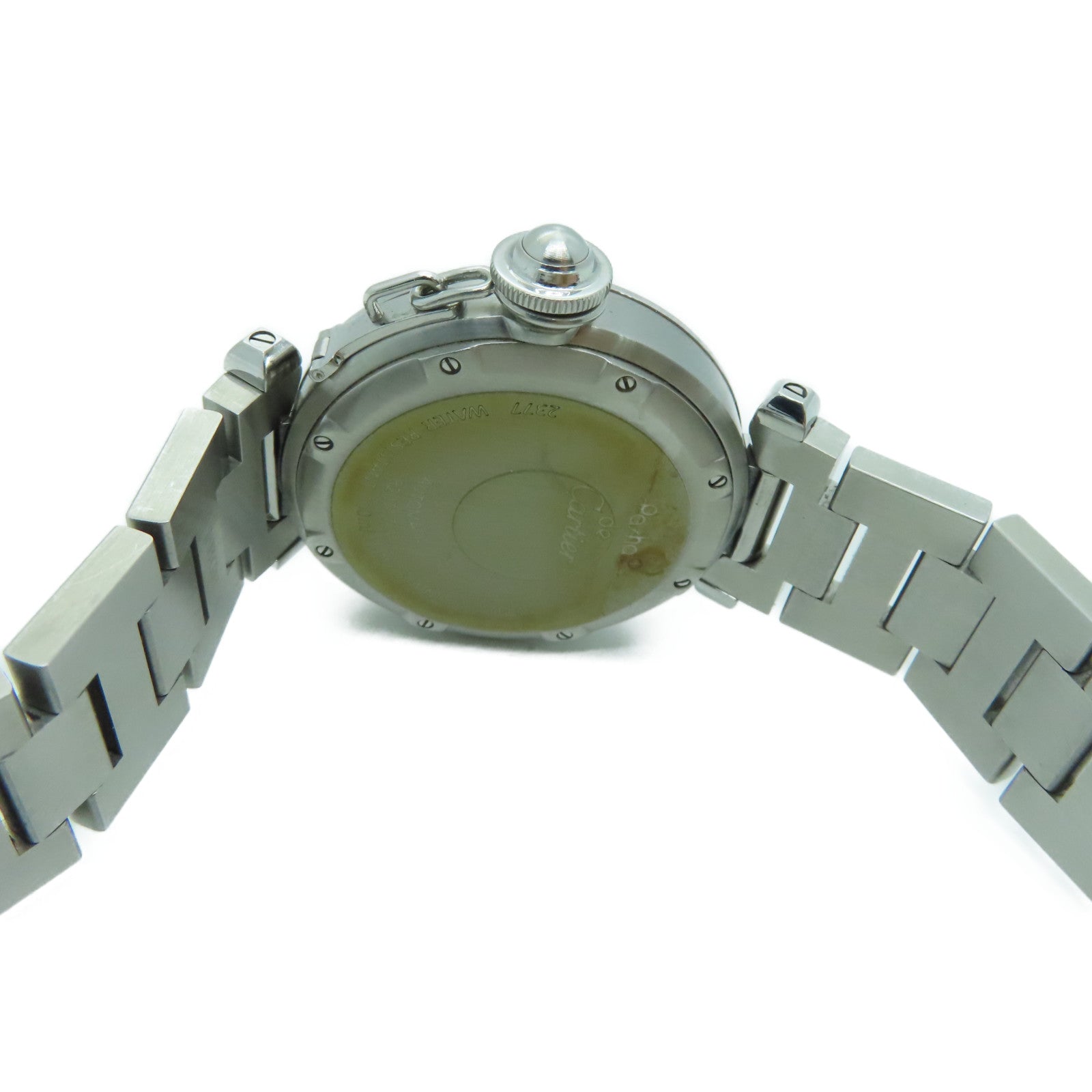 CARTIER Pasha C不鏽鋼手錶自動機芯銀色