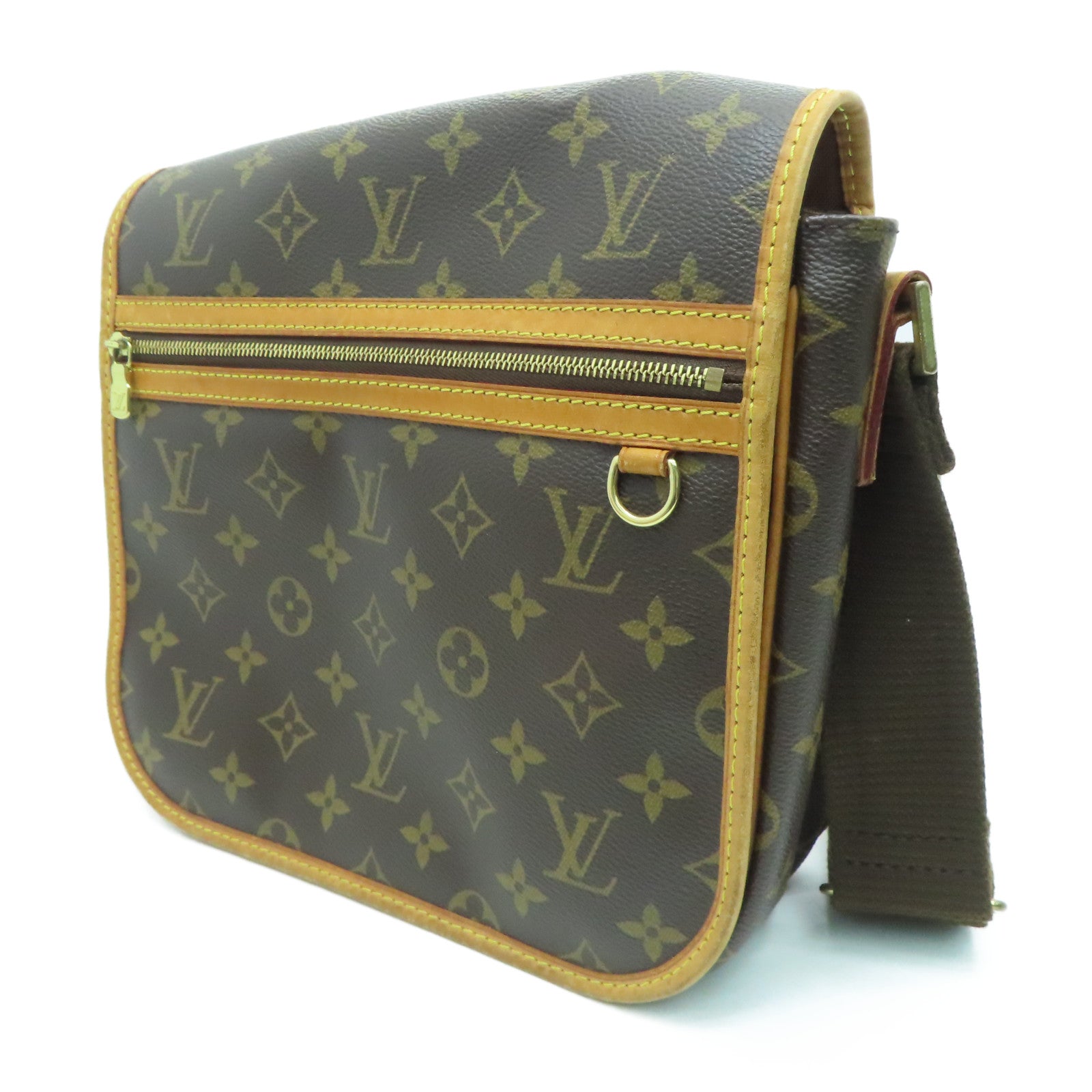 LOUIS VUITTON Monogram Messenger Bosphore PM金扣肩背袋啡色