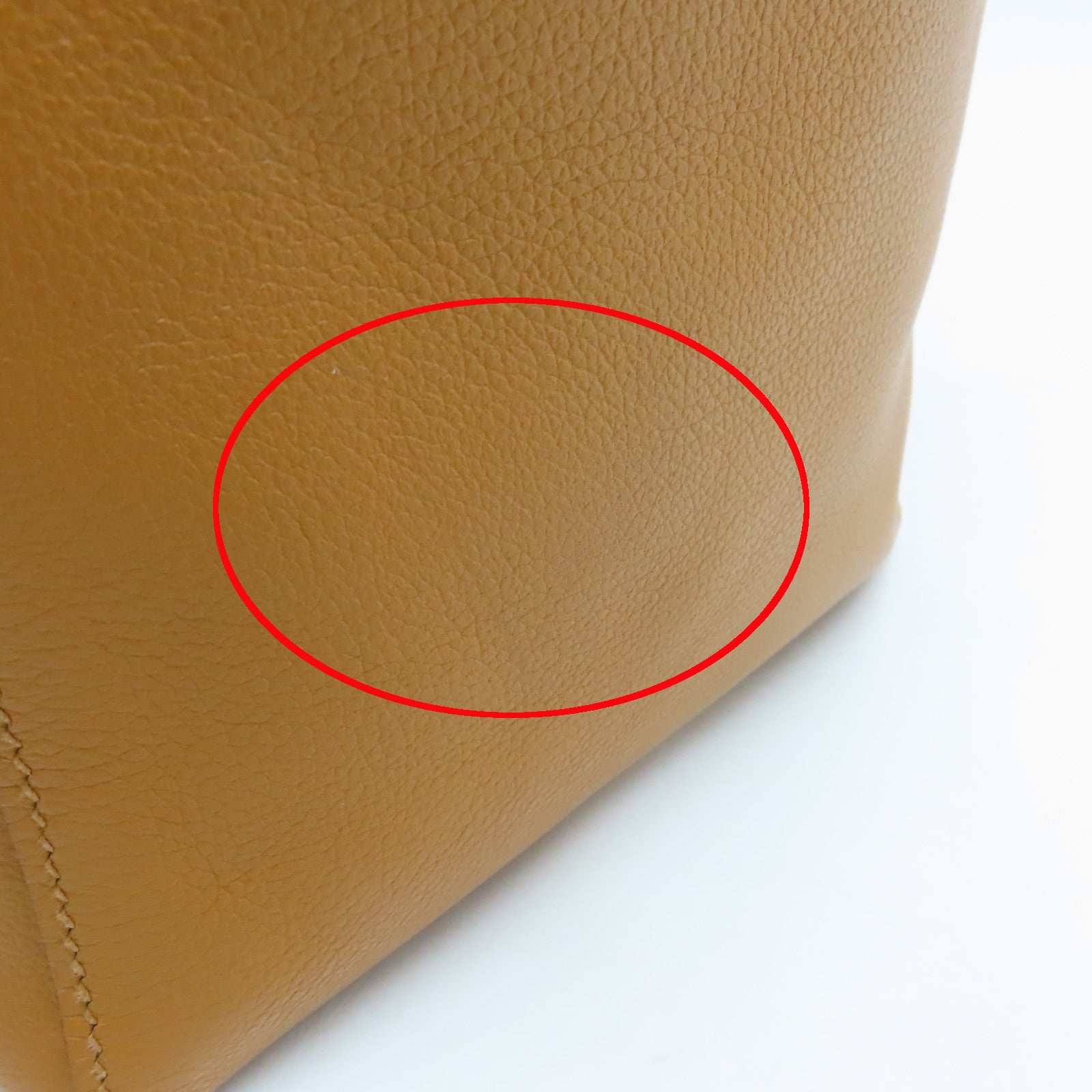 HERMES Evercolor Leather Licol 17 Shoulder Bag Gold/Brown